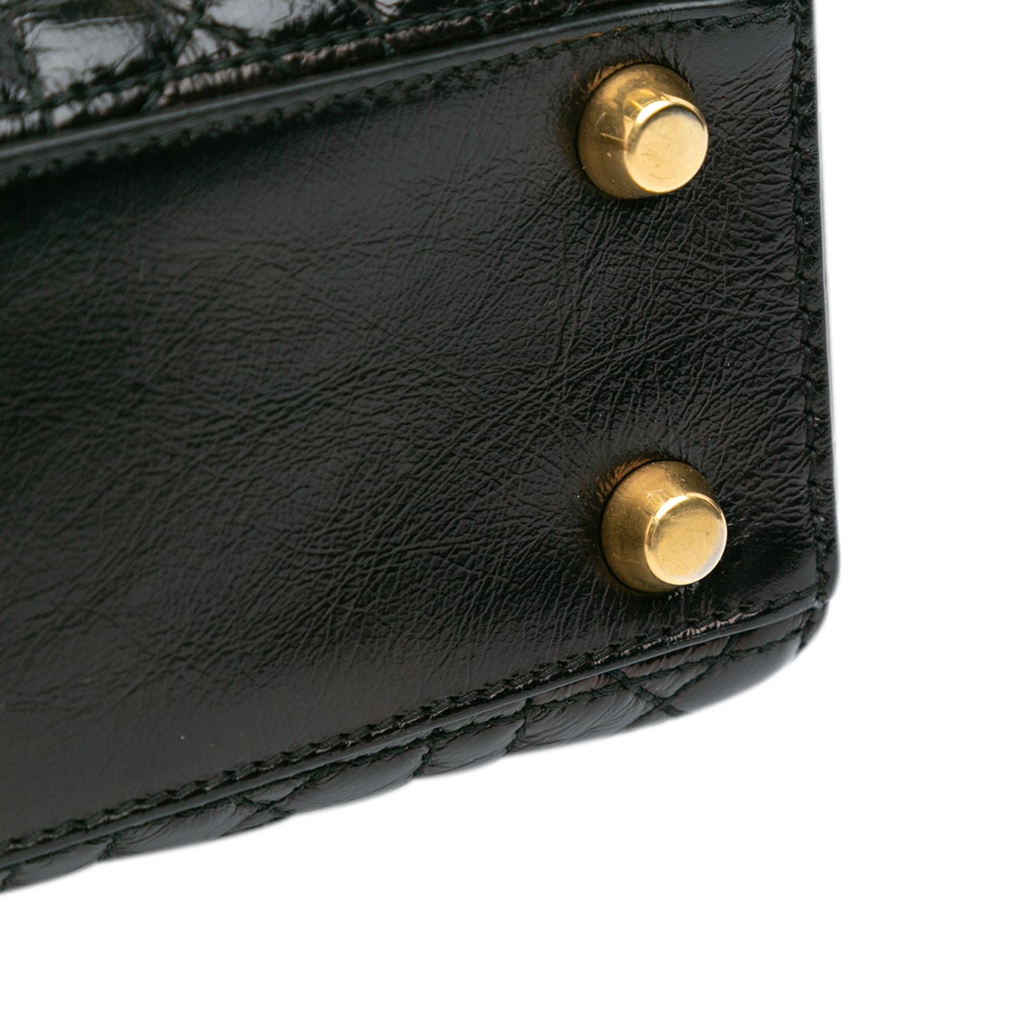 Dior Small Crinkled Patent Cannage My ABCDior Lady Dior Black