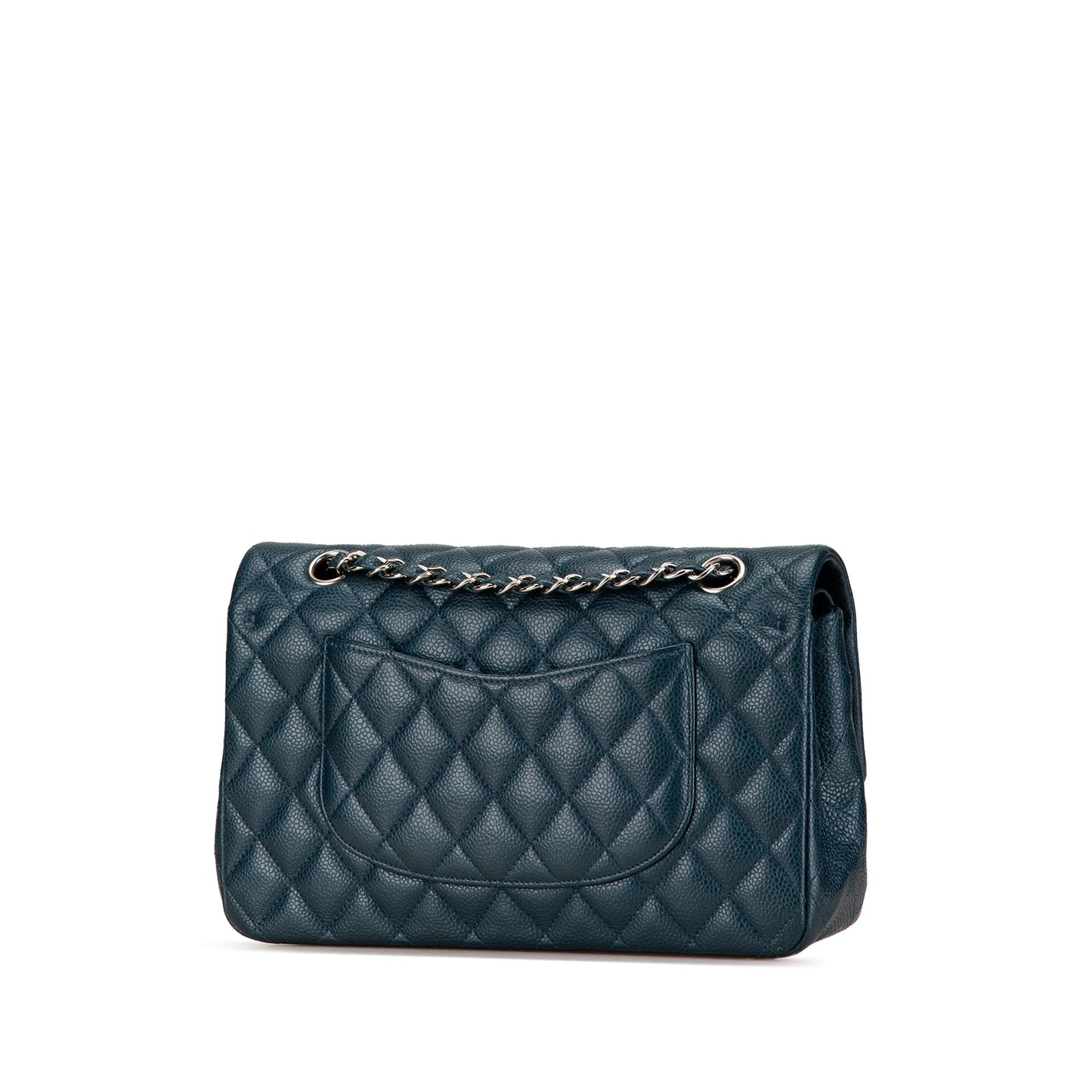 Chanel Medium Classic Caviar Double Flap Blue