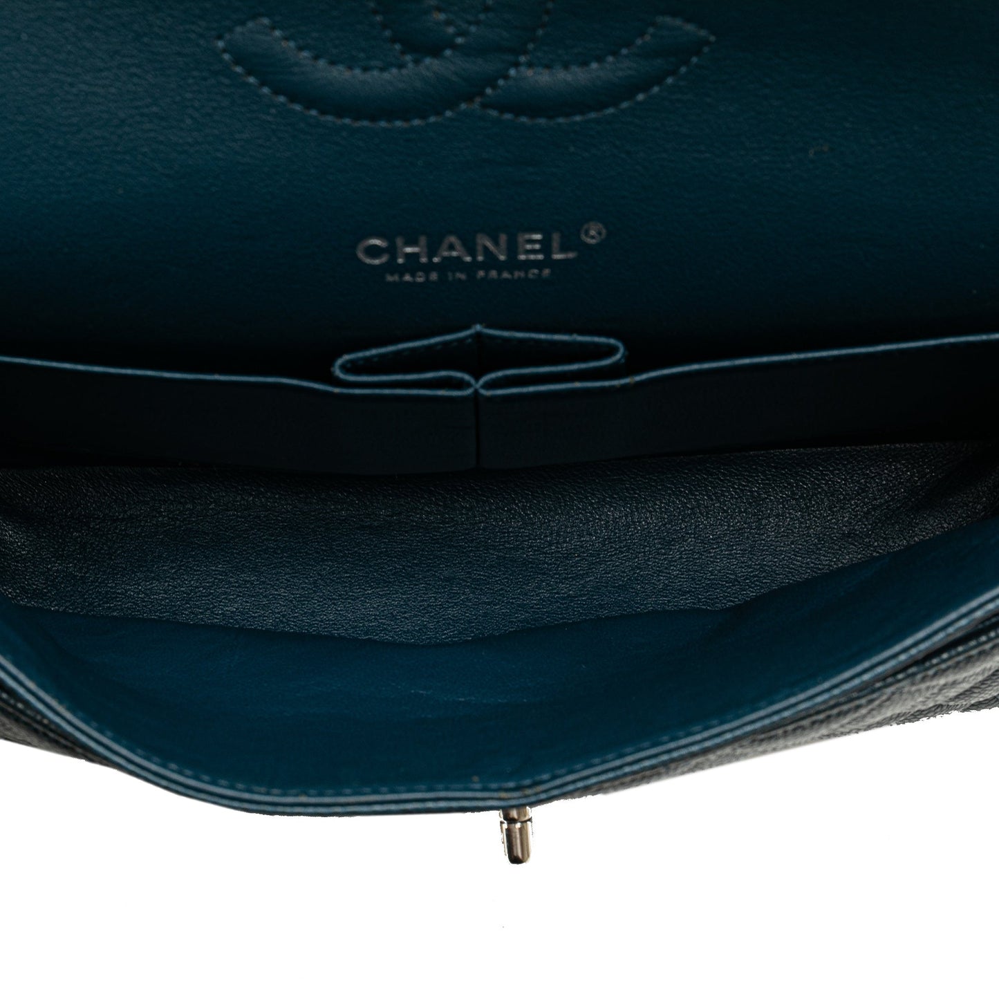 Chanel Medium Classic Caviar Double Flap Blue