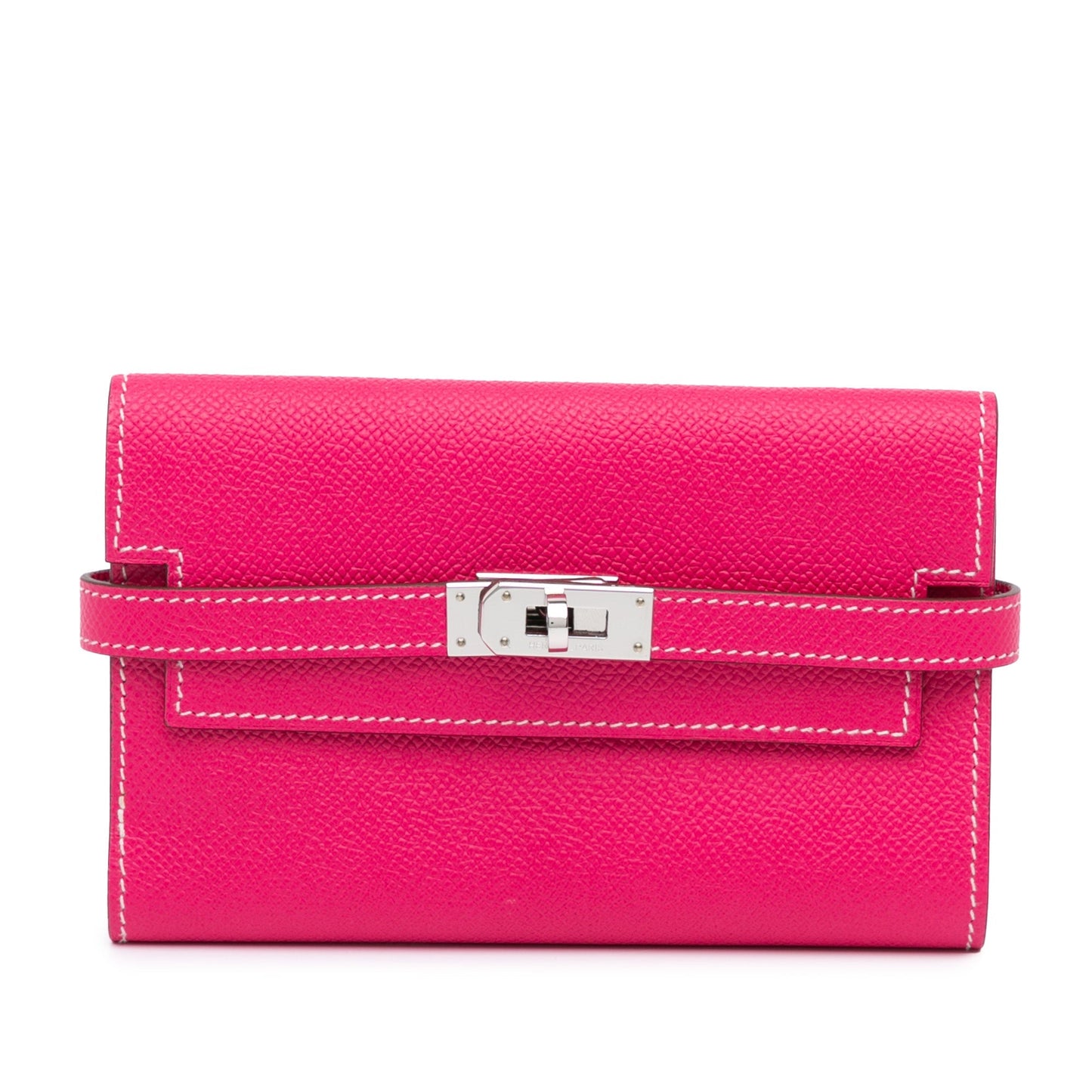 Hermès Medium Epsom Kelly Depliant Wallet Pink