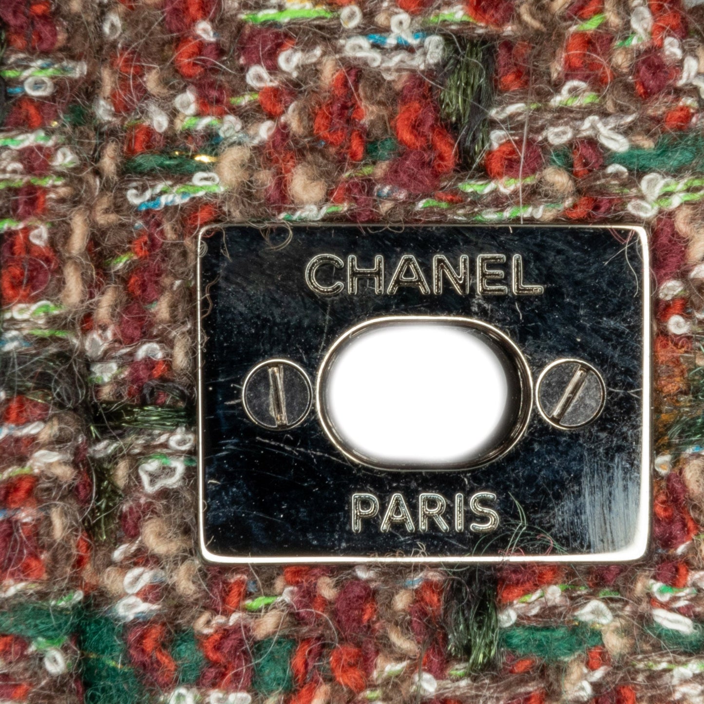 Chanel Medium Classic Tweed Double Flap Red