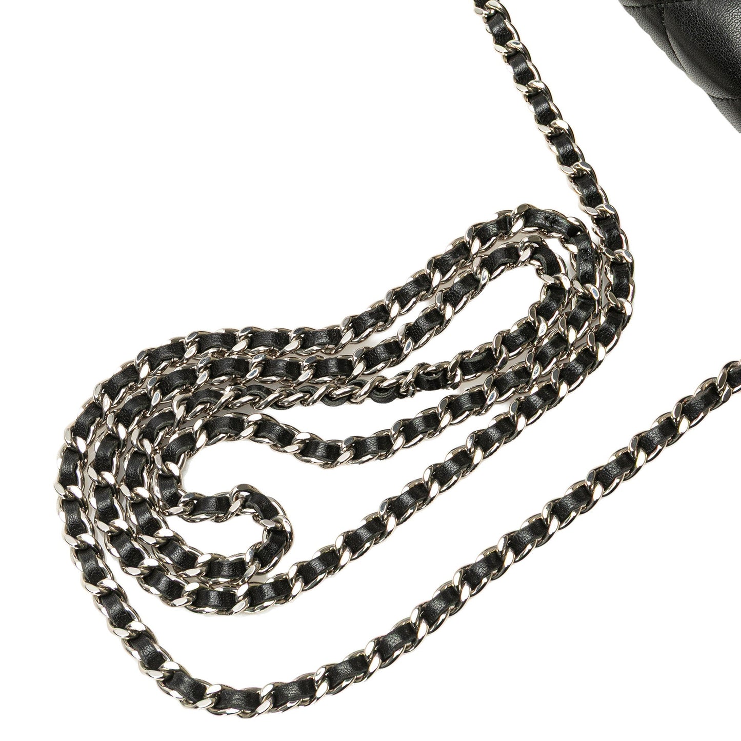 Chanel CC Quilted Lambskin Wallet On Chain Black