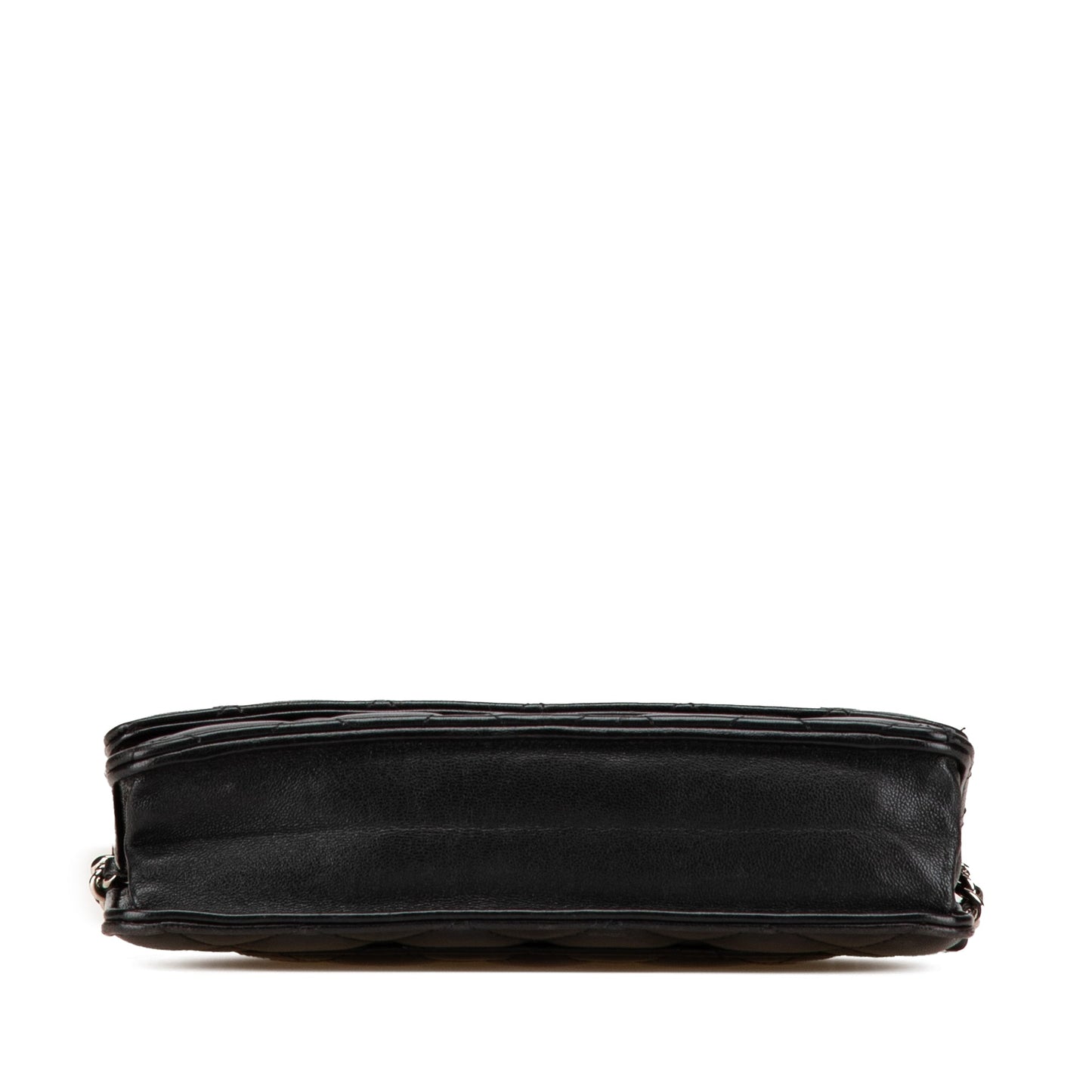Chanel CC Quilted Lambskin Wallet On Chain Black