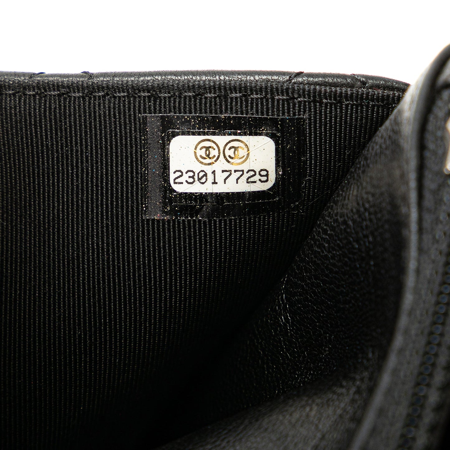 Chanel CC Quilted Lambskin Wallet On Chain Black