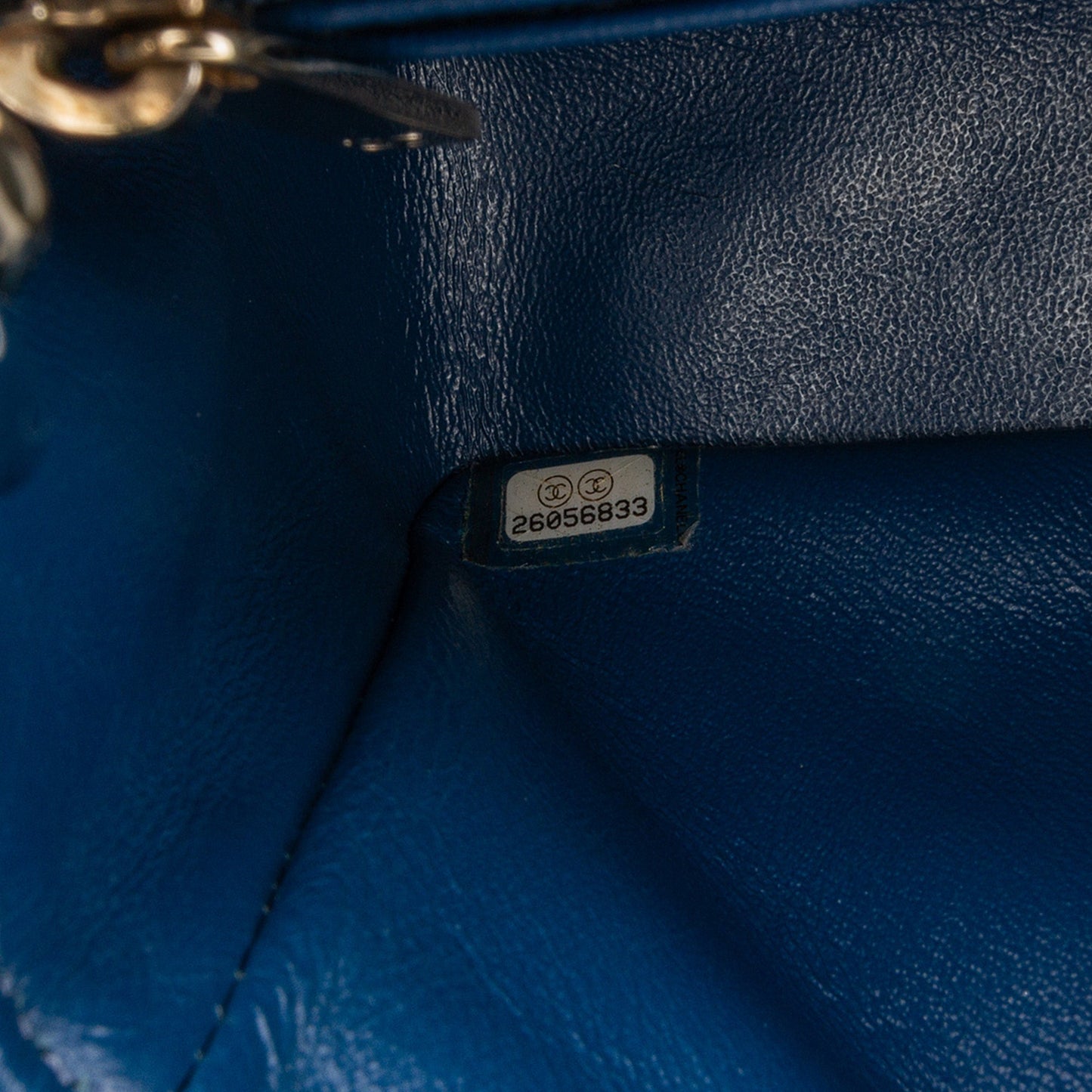 Chanel Mini Rectangular Classic Patent Single Flap Blue