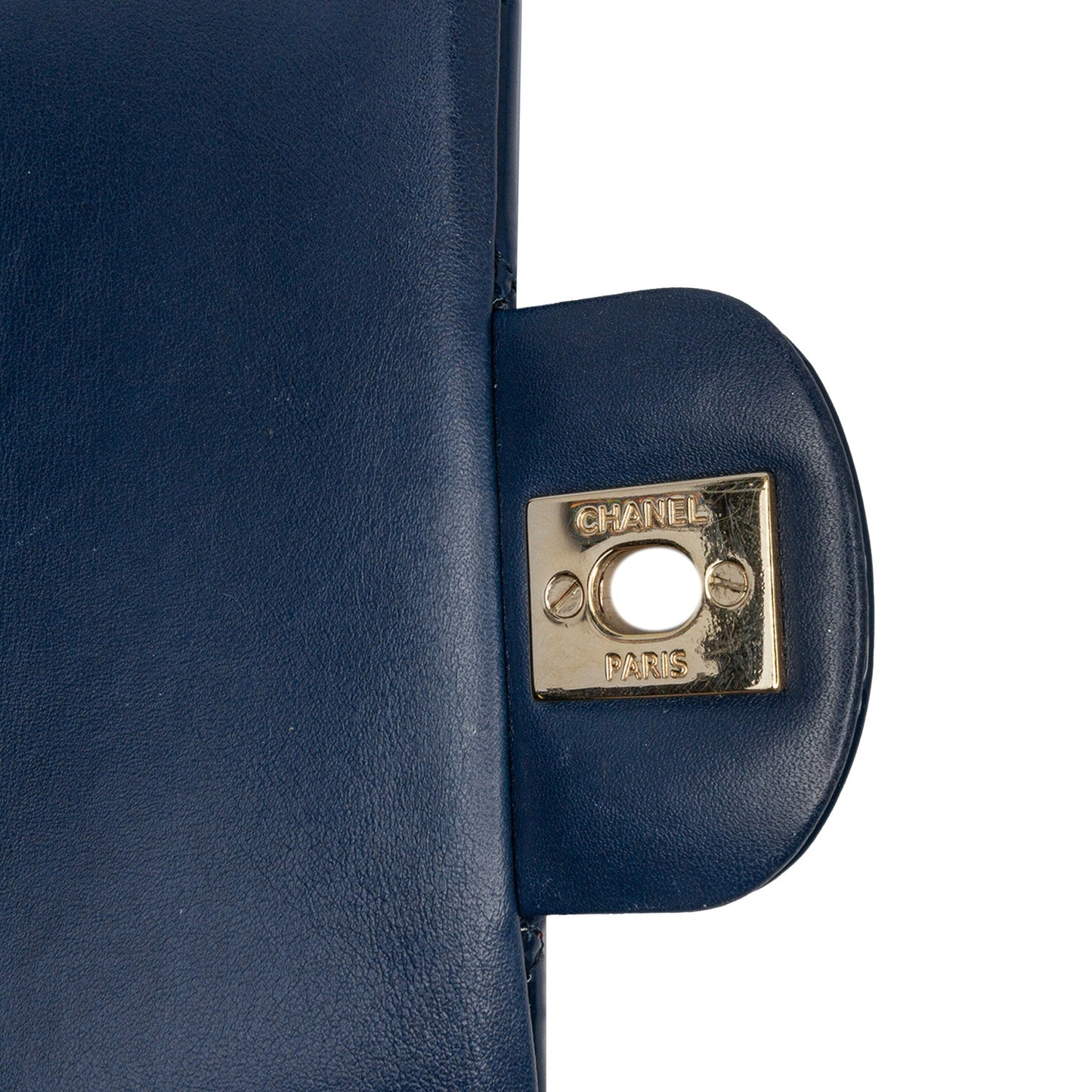 Chanel Mini Rectangular Classic Patent Single Flap Blue