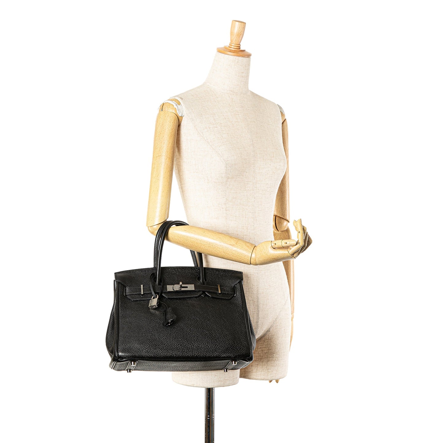 Hermès Clemence Birkin Retourne 30 Black