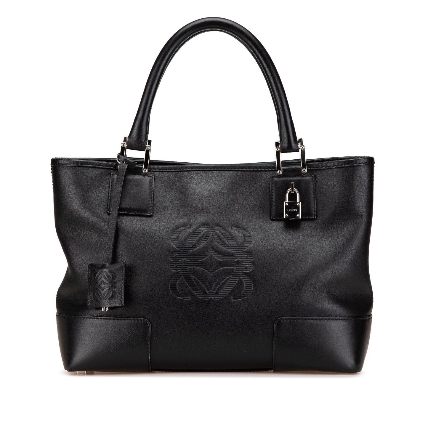 LOEWE Leather Fusta 28 Tote Black