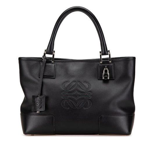 LOEWE Leather Fusta 28 Tote Black