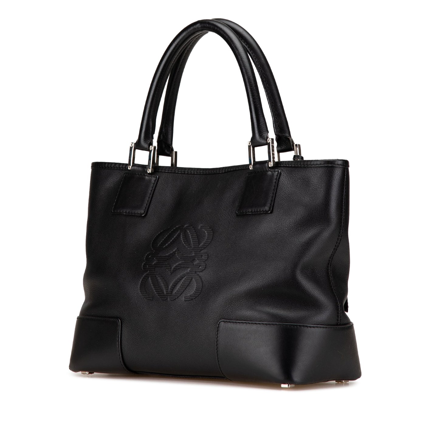 LOEWE Leather Fusta 28 Tote Black