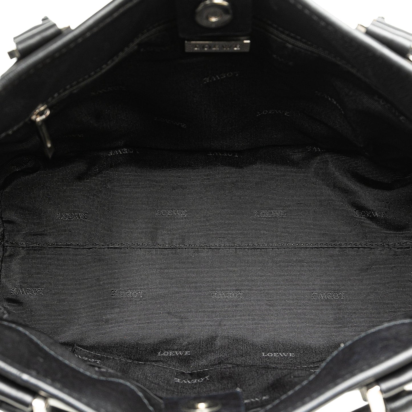 LOEWE Leather Fusta 28 Tote Black