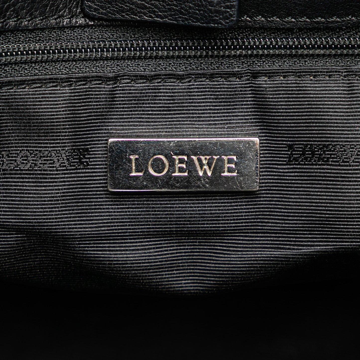 LOEWE Leather Fusta 28 Tote Black