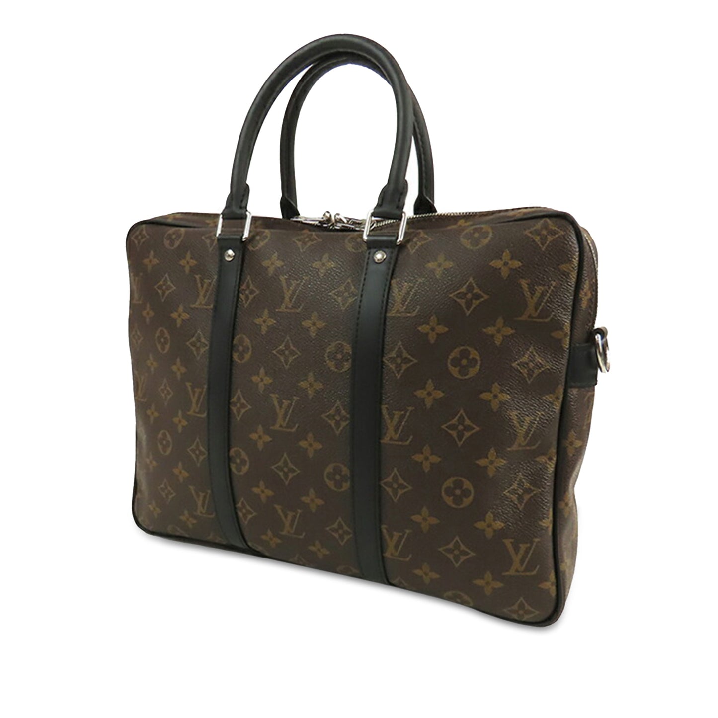 Louis Vuitton Monogram Macassar Porte Documents Voyage Brown