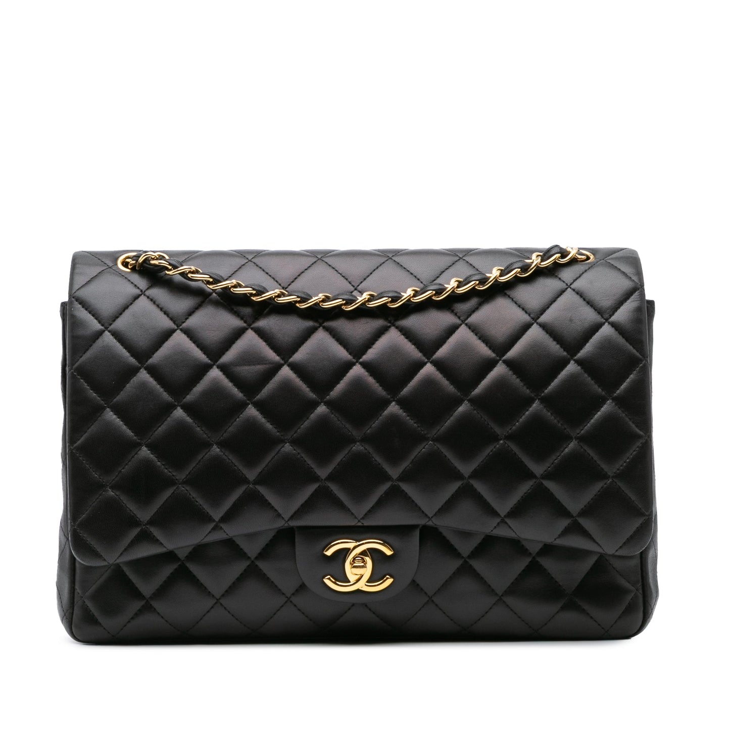 Chanel Maxi Classic Lambskin Double Flap Black