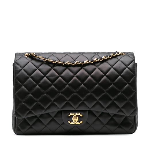 Chanel Maxi Classic Lambskin Double Flap Black