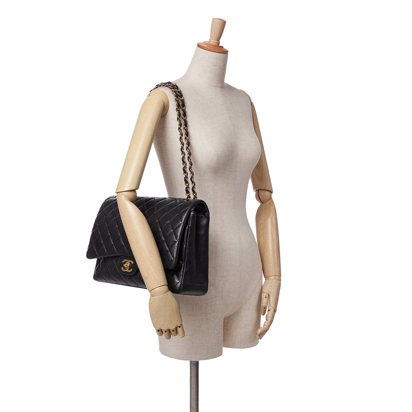 Chanel Maxi Classic Lambskin Double Flap Black