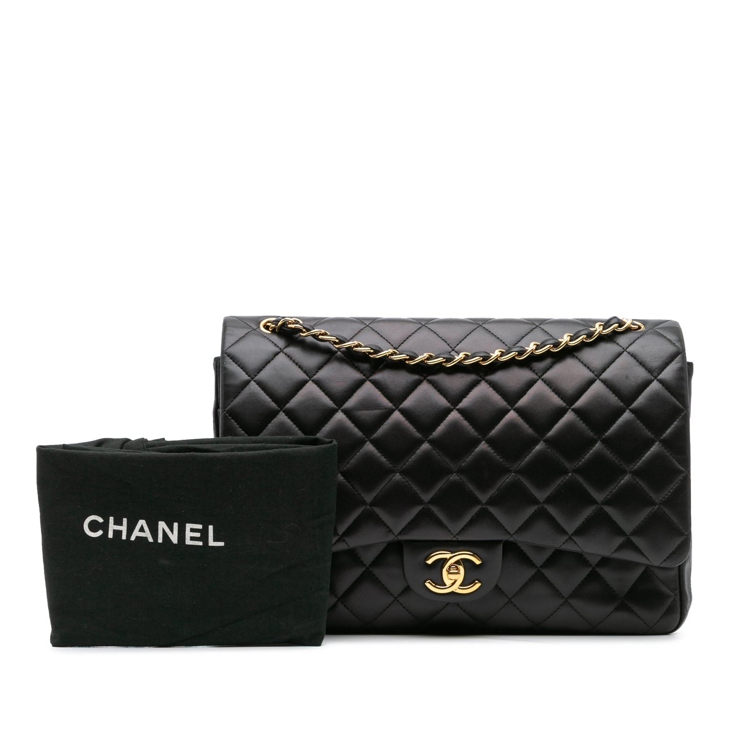 Chanel Maxi Classic Lambskin Double Flap Black