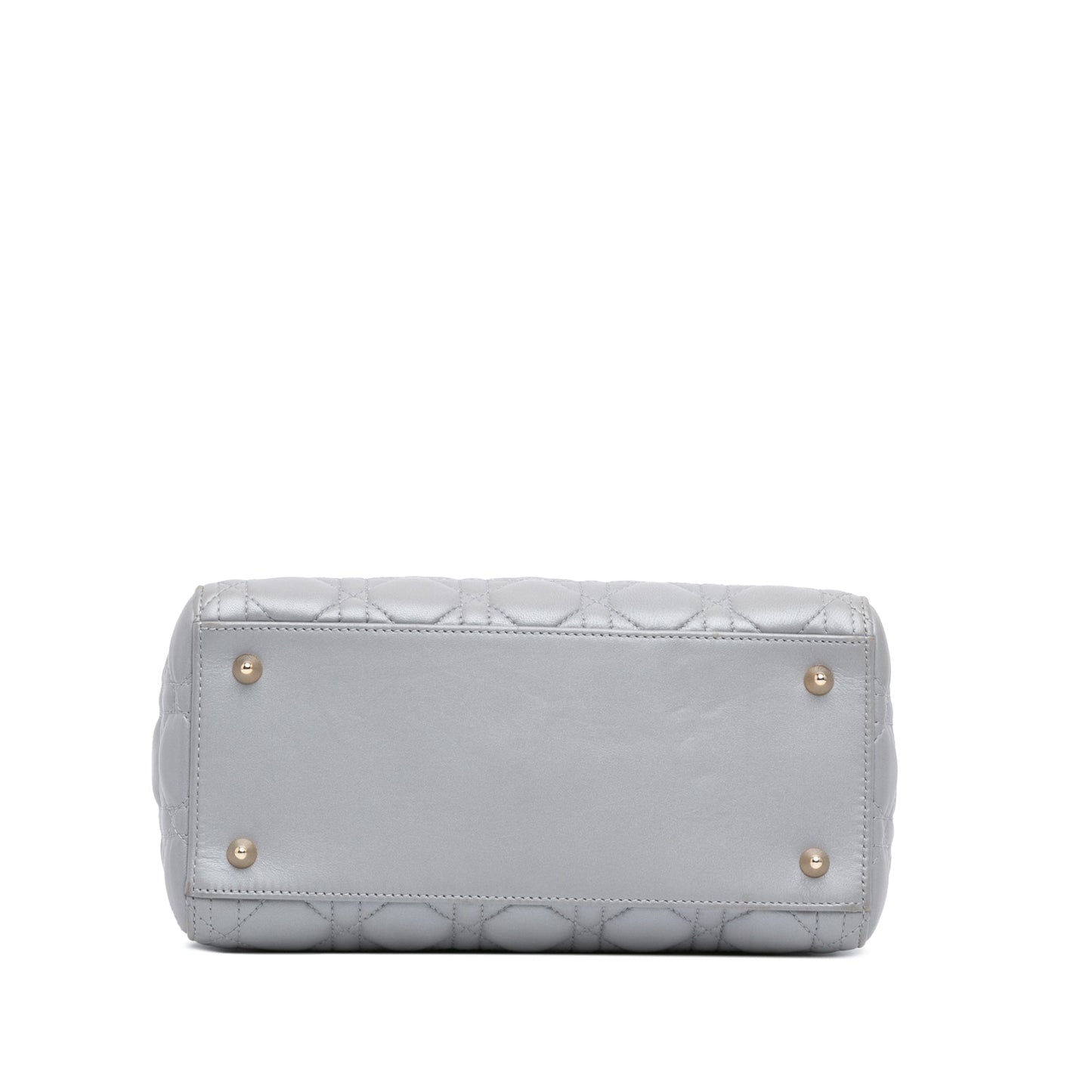 Dior Medium Lambskin Cannage Lady Dior Gray