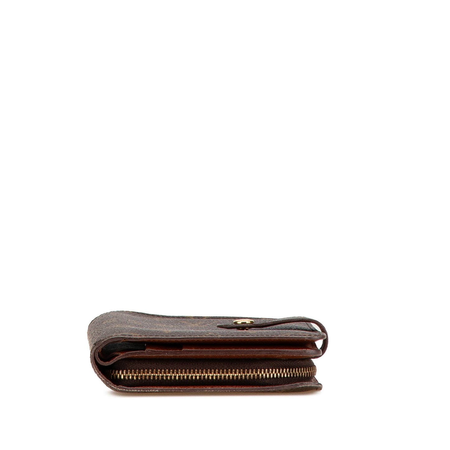 Louis Vuitton Monogram Porte-Papier Zipped Wallet Brown