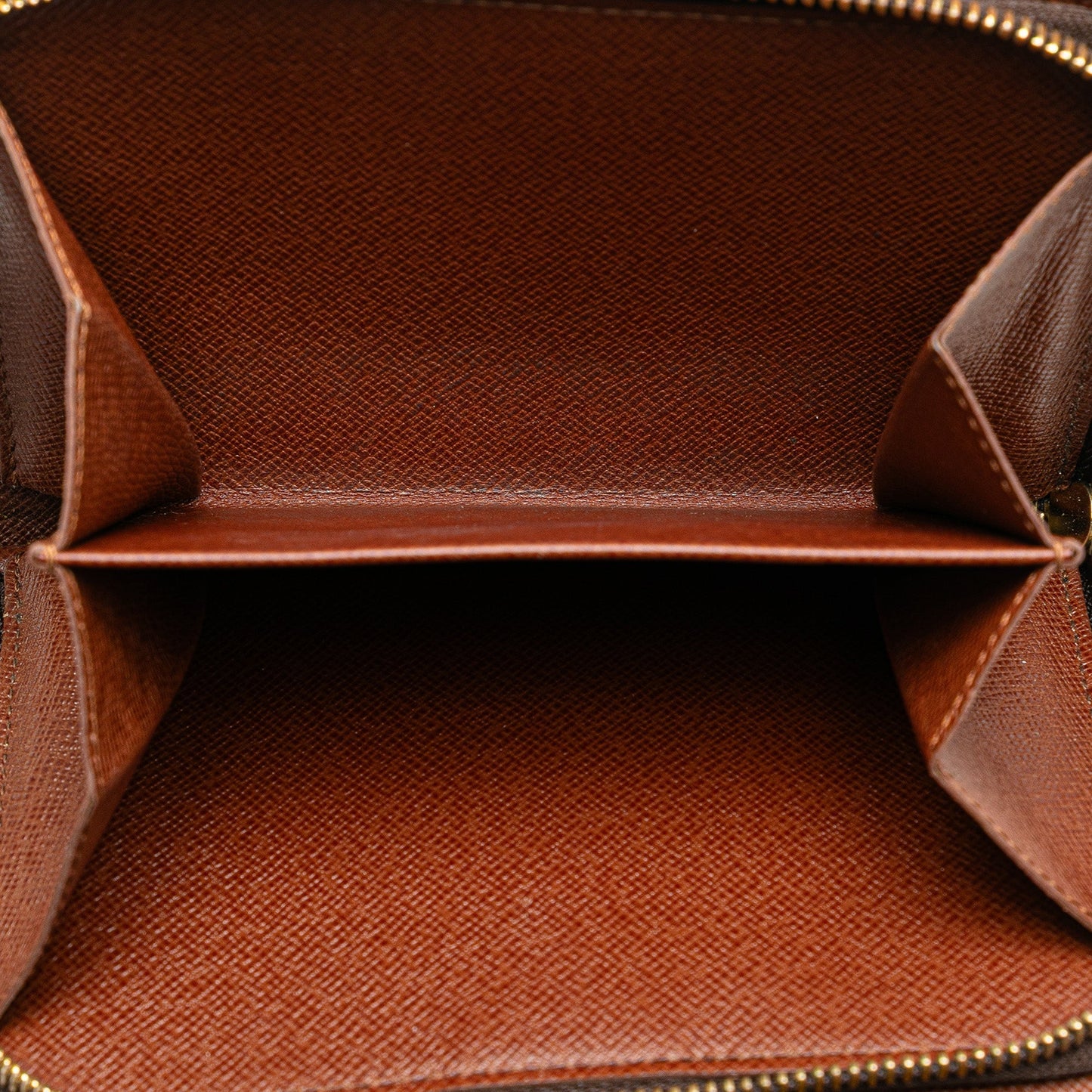 Louis Vuitton Monogram Porte-Papier Zipped Wallet Brown