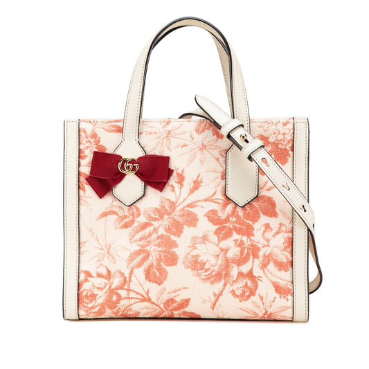 Gucci GG Ribbon Herbarium Satchel Pink