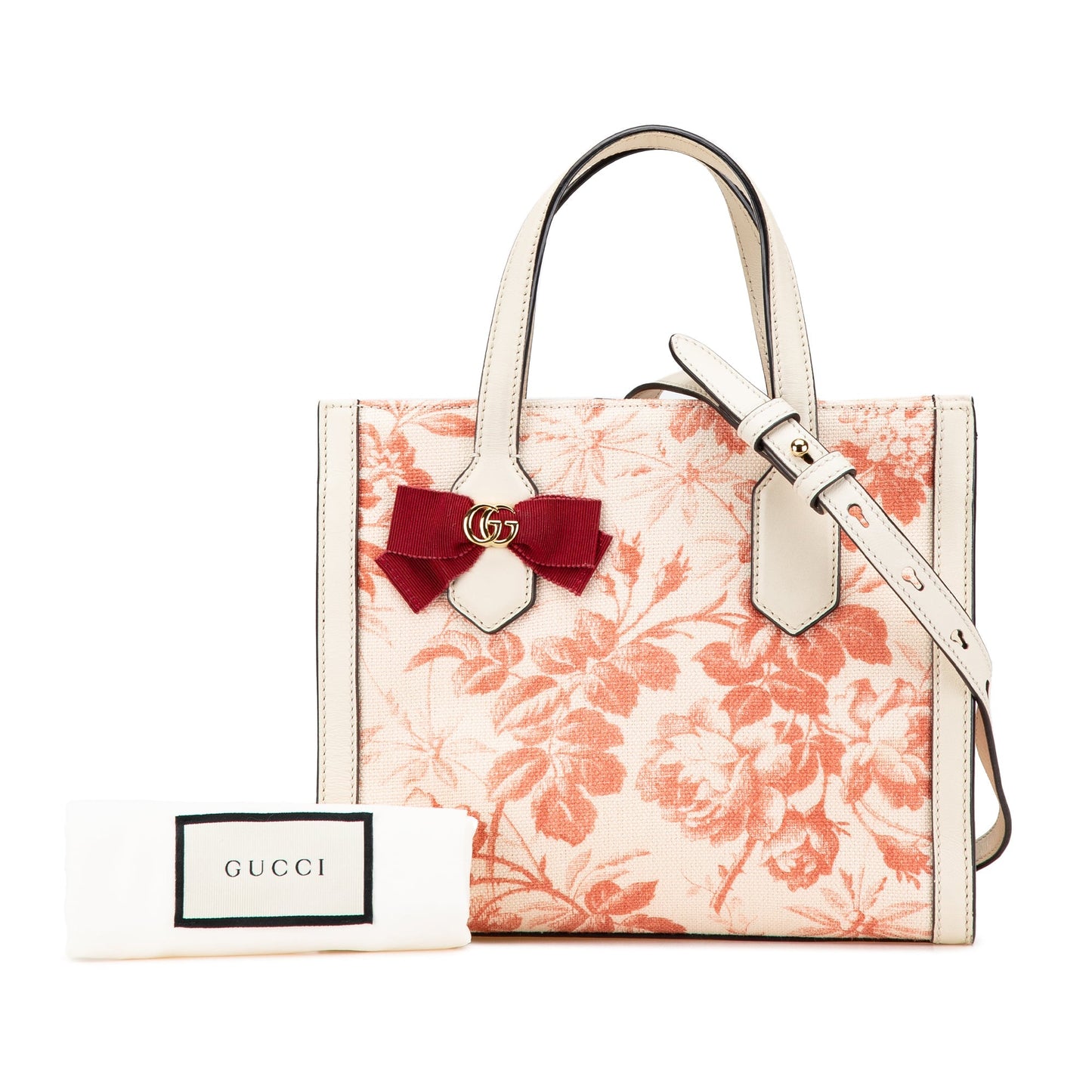 Gucci GG Ribbon Herbarium Satchel Pink