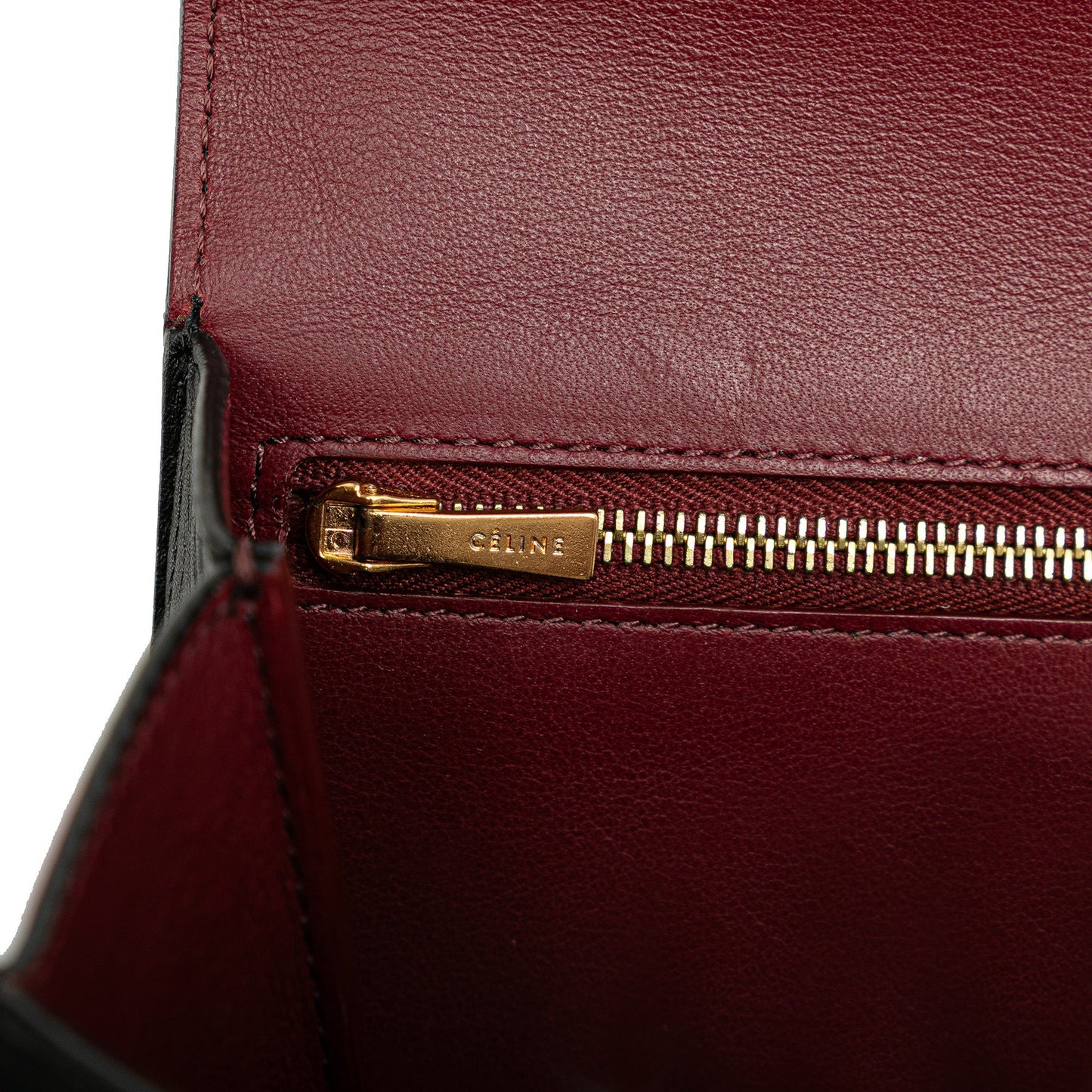 Celine Smooth Calfskin Trotteur Clutch Black