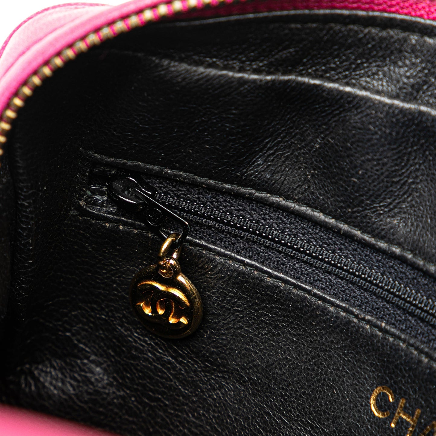 Chanel CC Quilted Lambskin Tassel Crossbody Pink