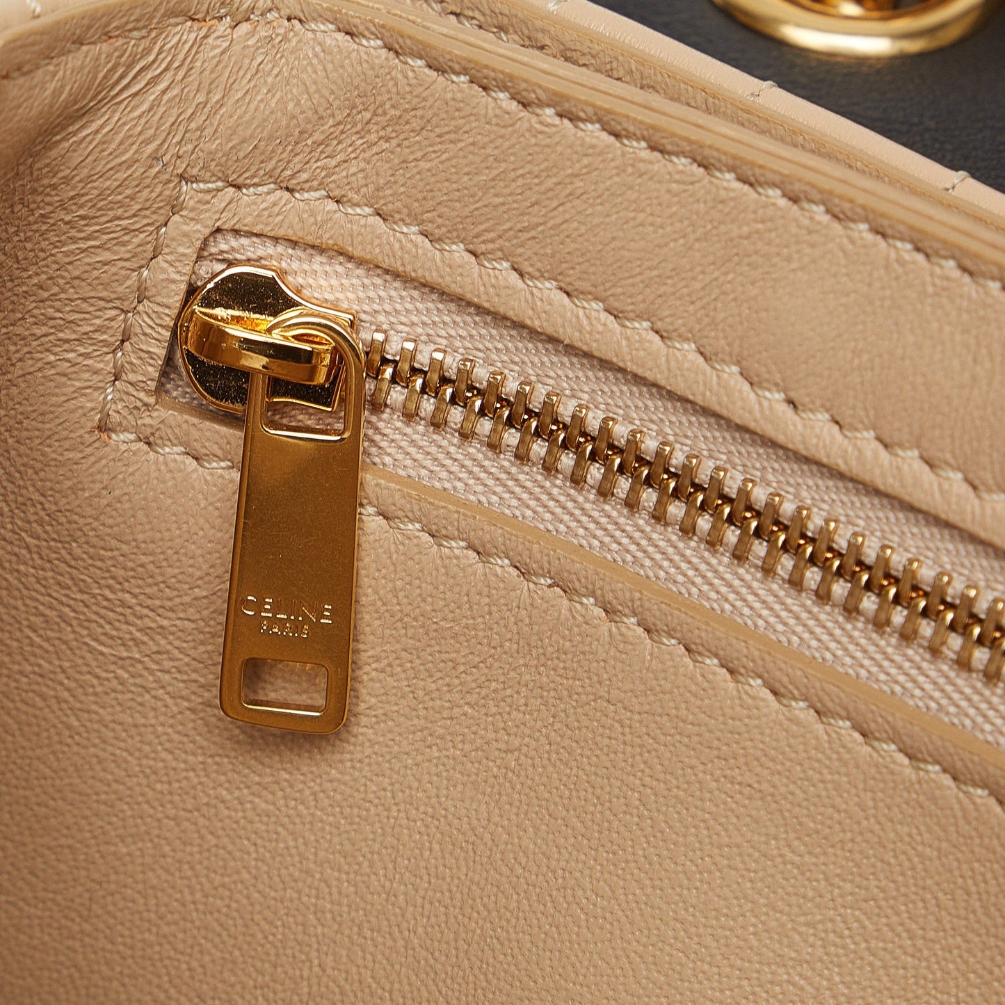 Celine Medium Quilted C Crossbody Brown