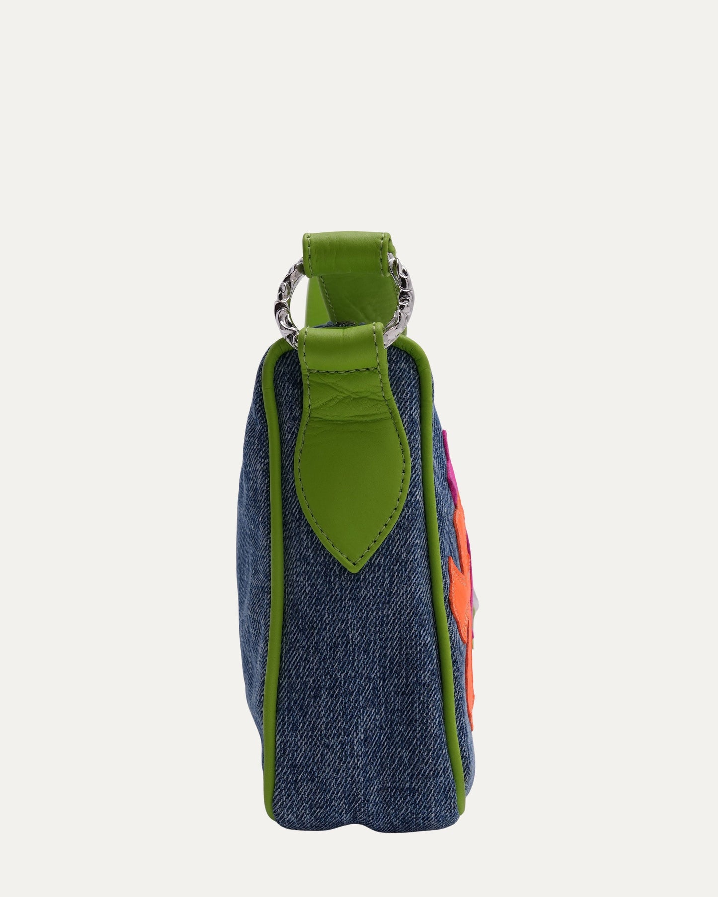 Denim Cross Patch  Nugget Bag