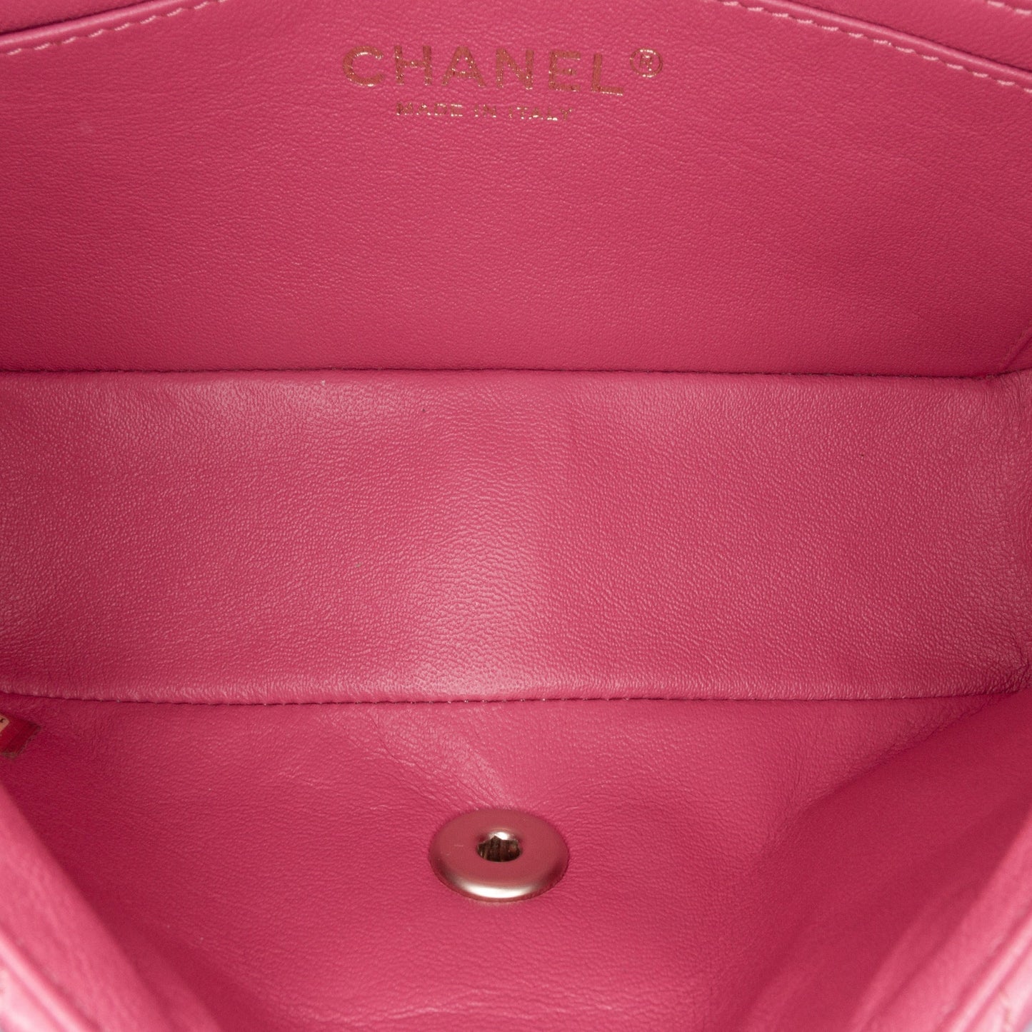 Chanel Mini Rectangular Classic Lambskin Single Flap Pink