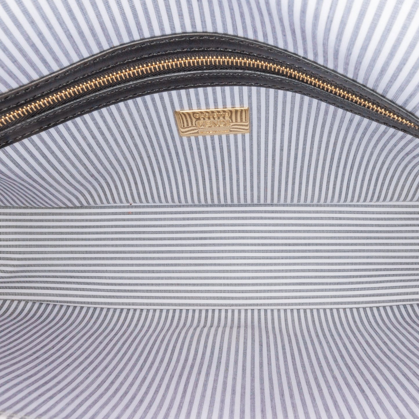 Fendi Striped Jersey Baguette Satchel White