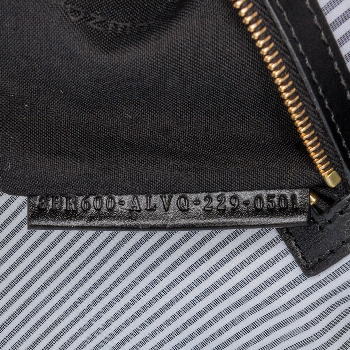 Fendi Striped Jersey Baguette Satchel White