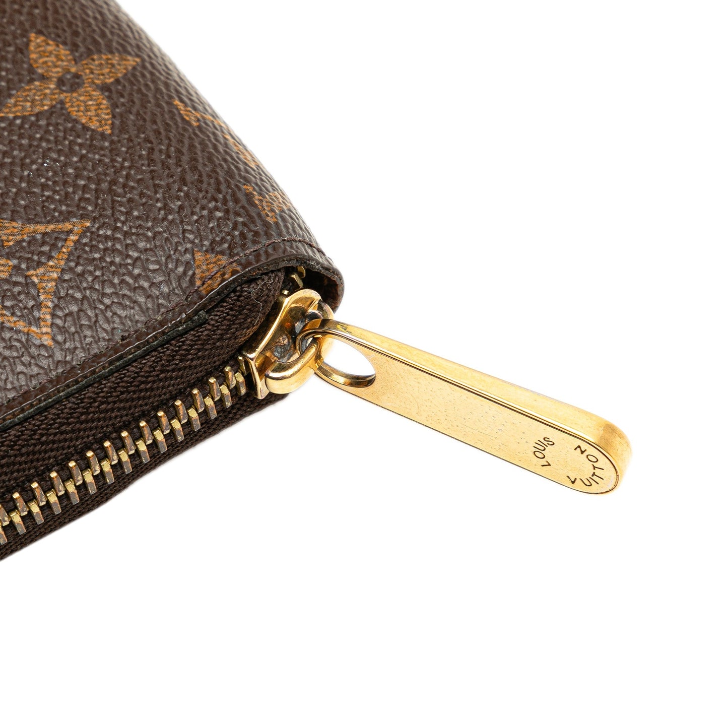 Louis Vuitton Monogram Zippy Long Wallet Brown