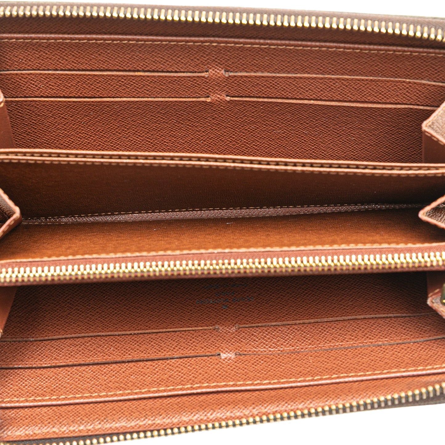 Louis Vuitton Monogram Zippy Long Wallet Brown