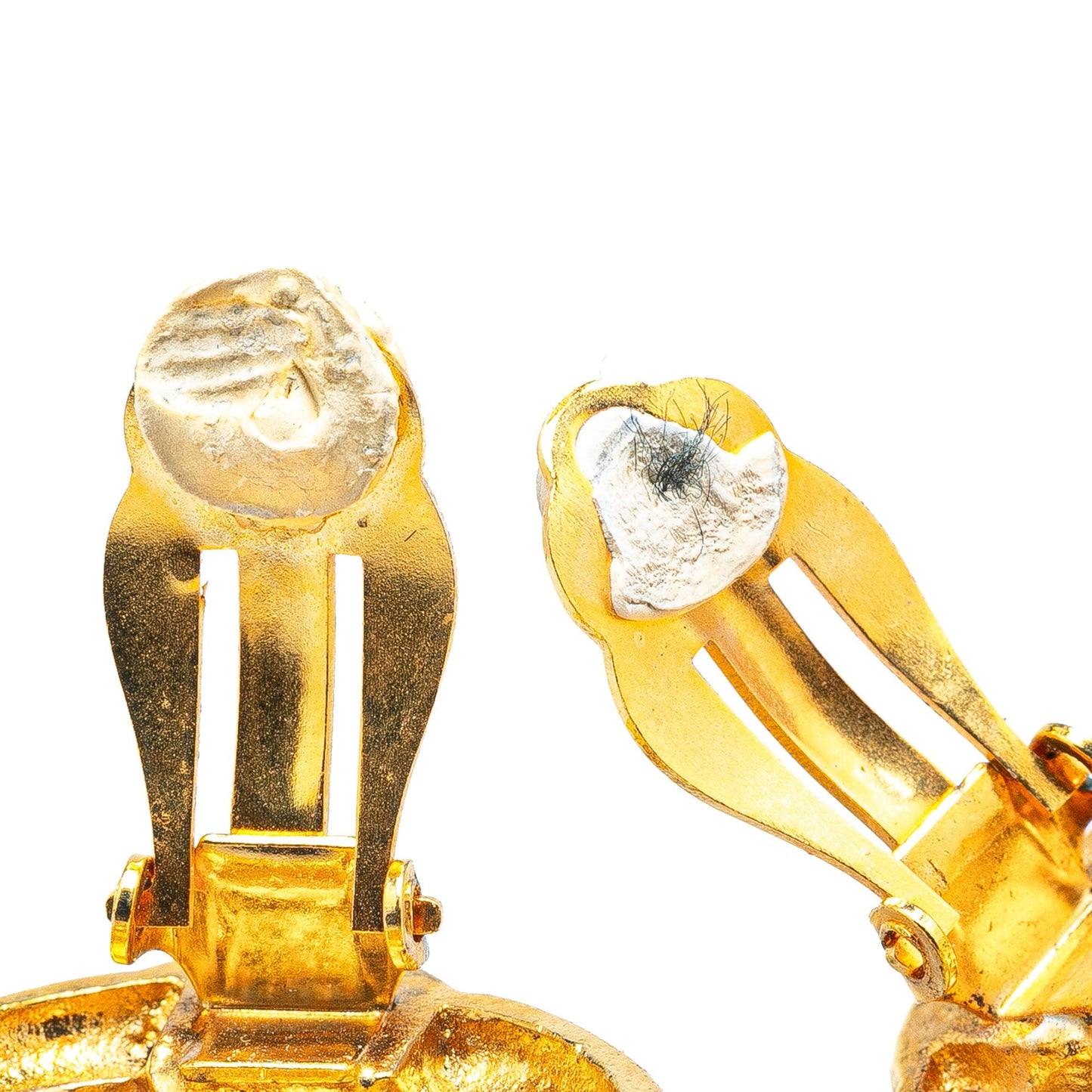 Chanel Gold Plated CC Clip On Earrings Gold