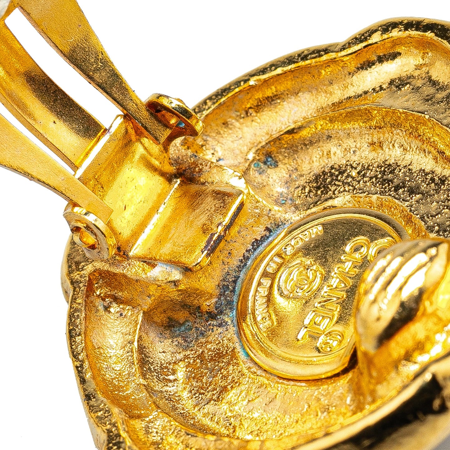 Chanel Gold Plated CC Clip On Earrings Gold
