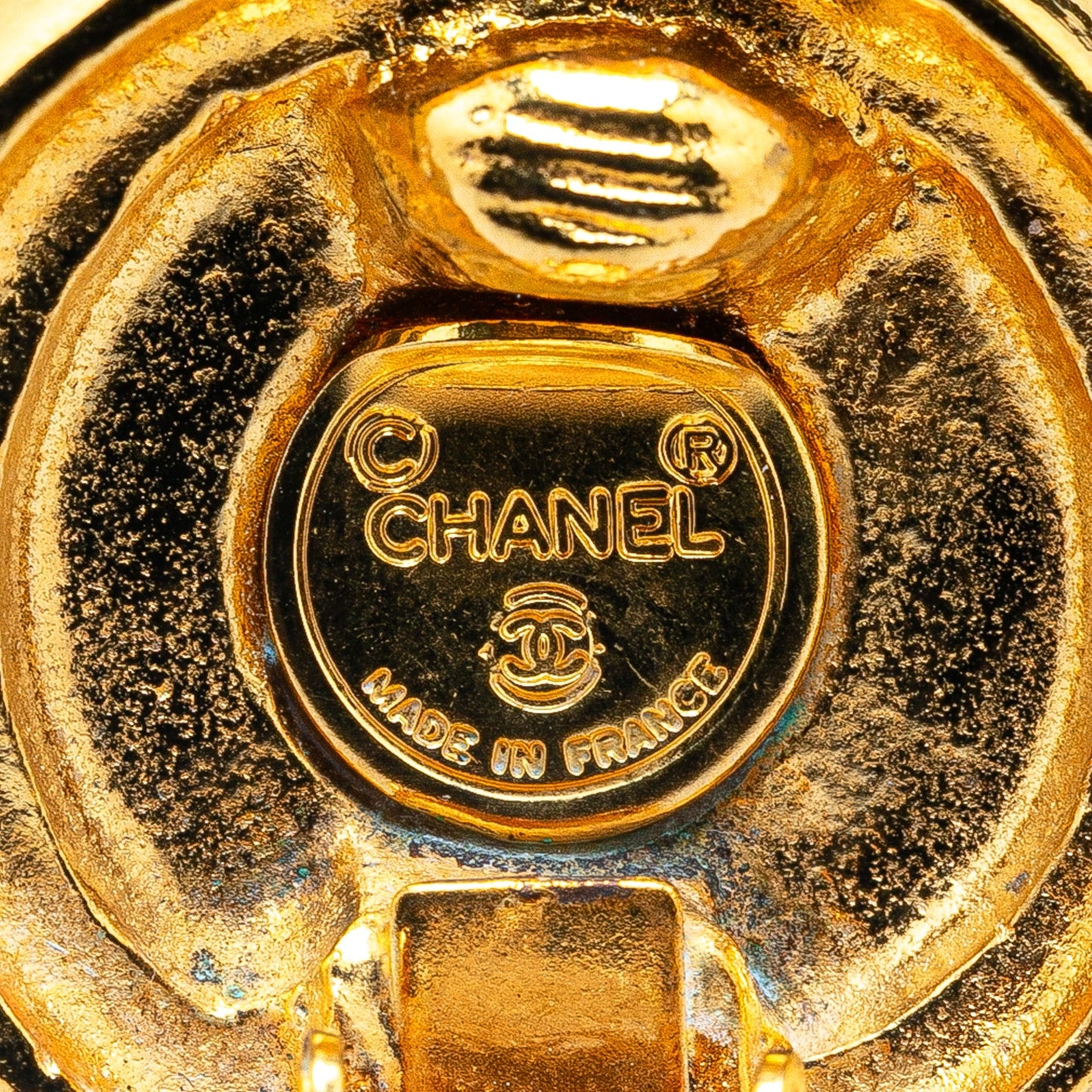 Chanel Gold Plated CC Clip On Earrings Gold
