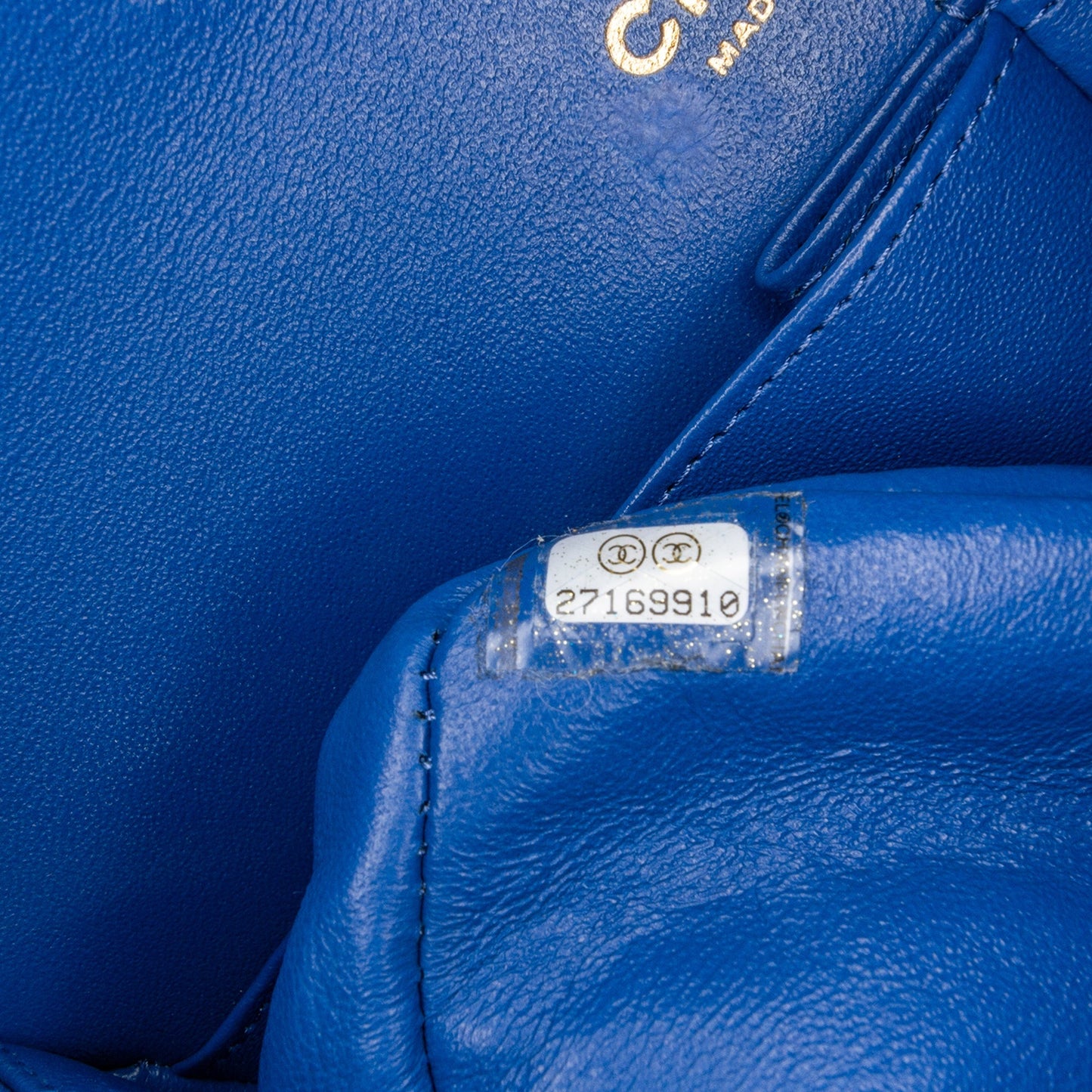 Chanel Medium Classic Chevron Lambskin Double Flap Blue