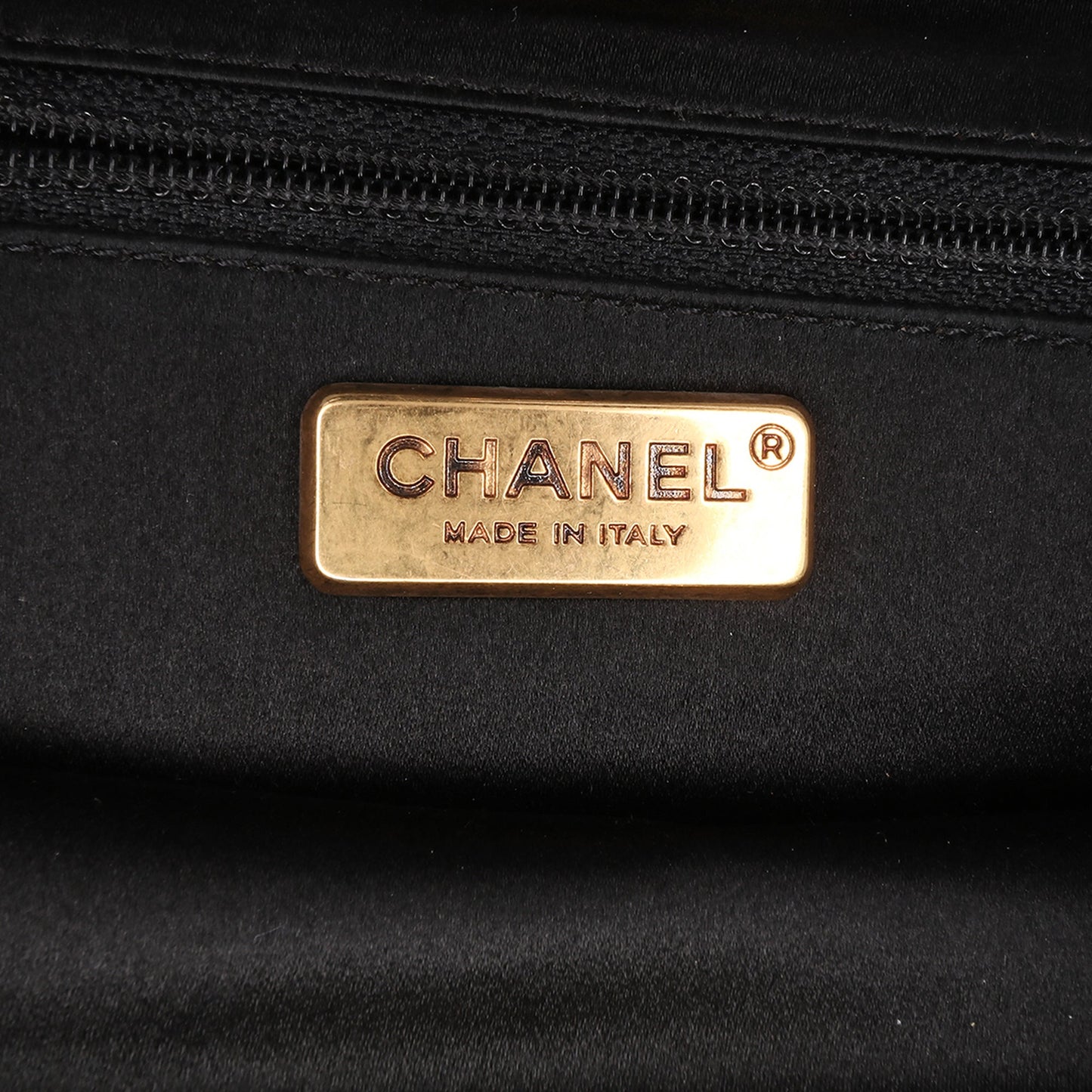 Chanel CC Glitter Lambskin Studded Frame Clutch on Chain Black