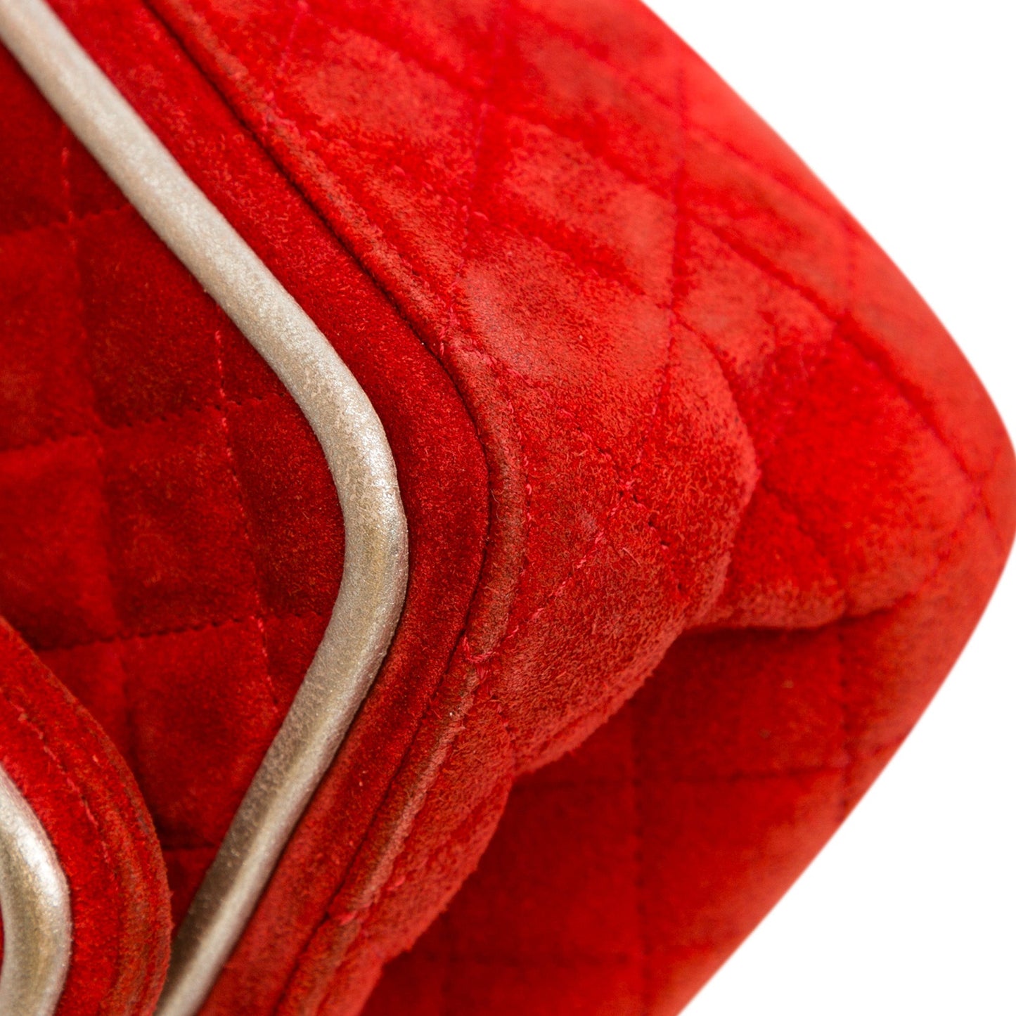 Chanel Medium Suede Re-issue 2.55 Double Flap Red