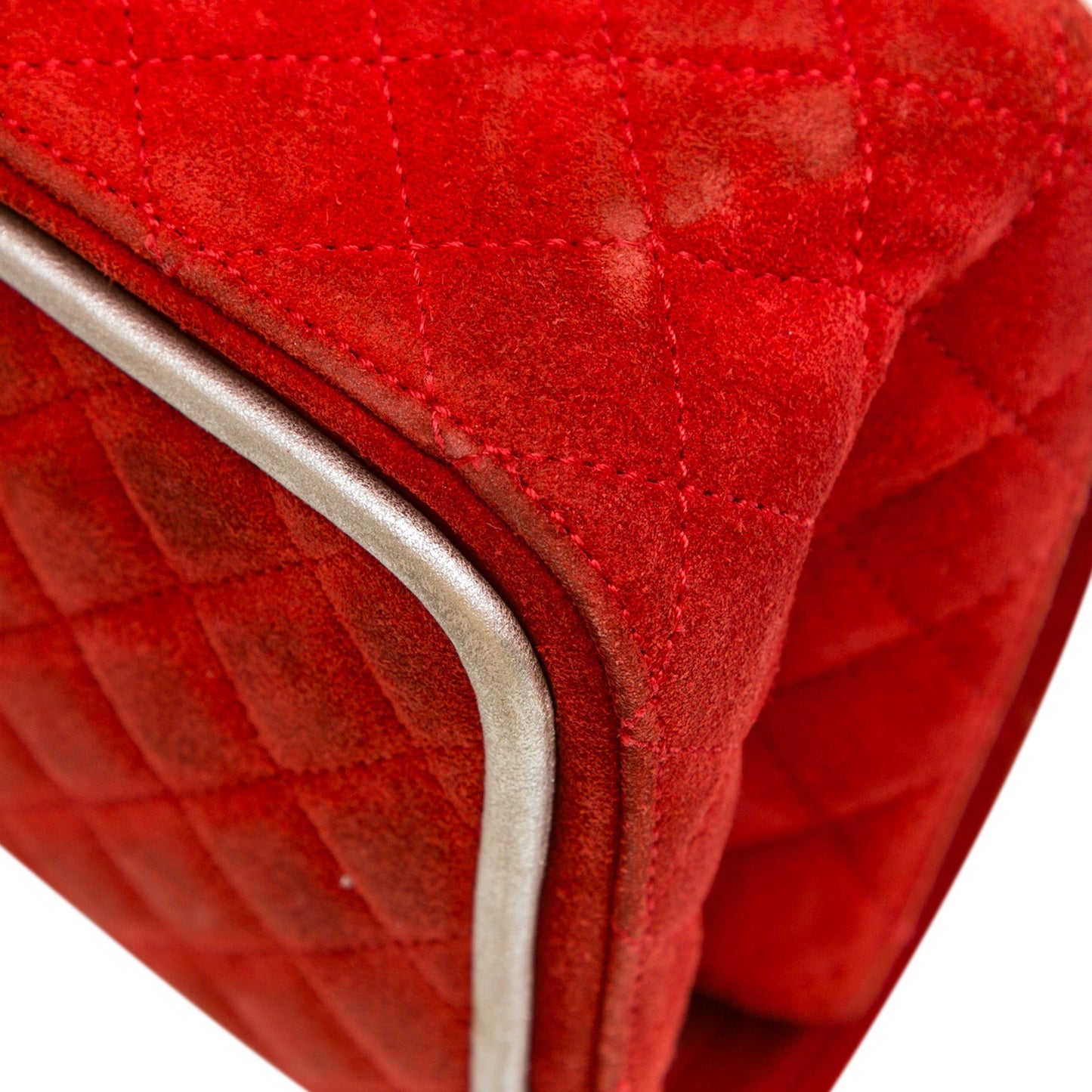 Chanel Medium Suede Re-issue 2.55 Double Flap Red
