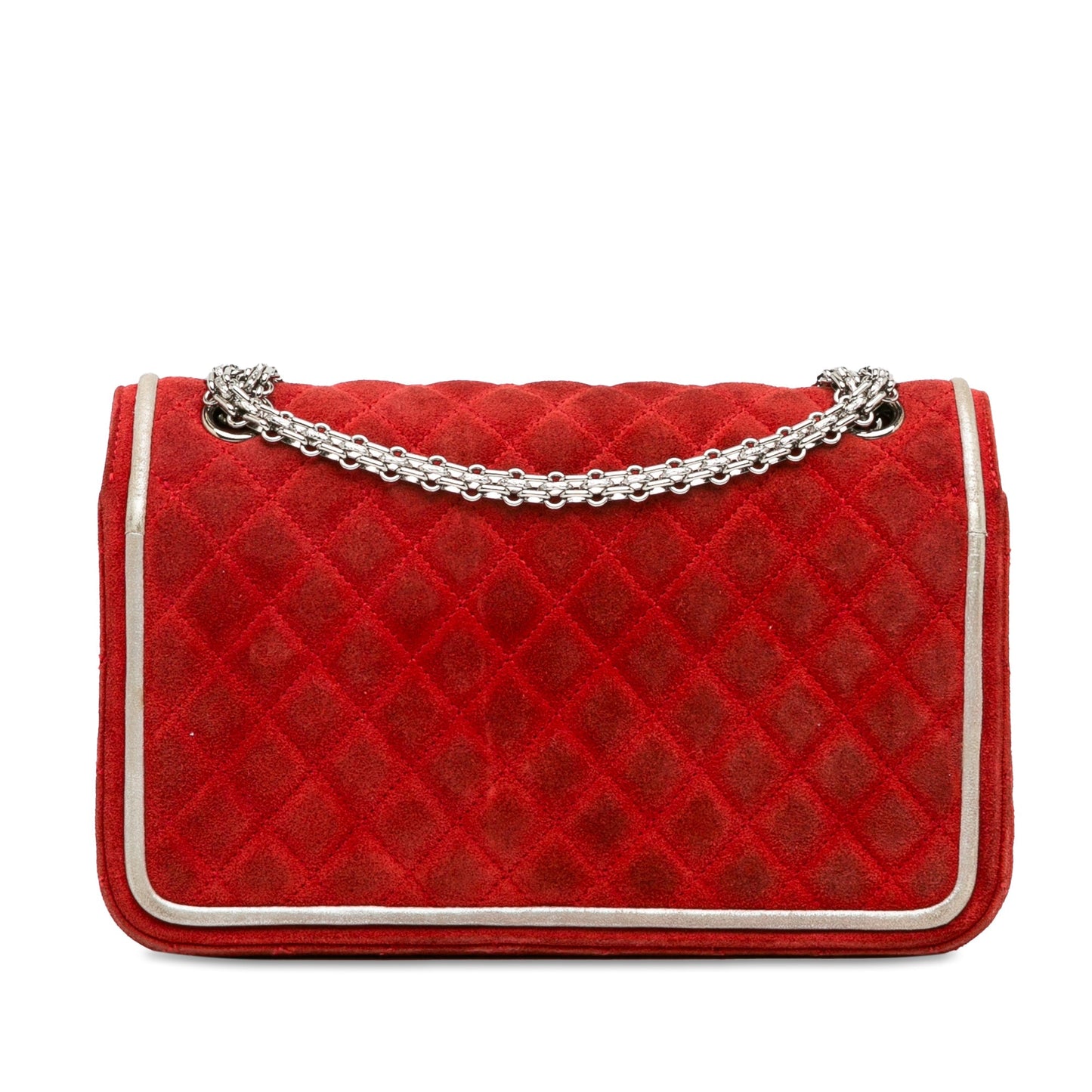 Chanel Medium Suede Re-issue 2.55 Double Flap Red