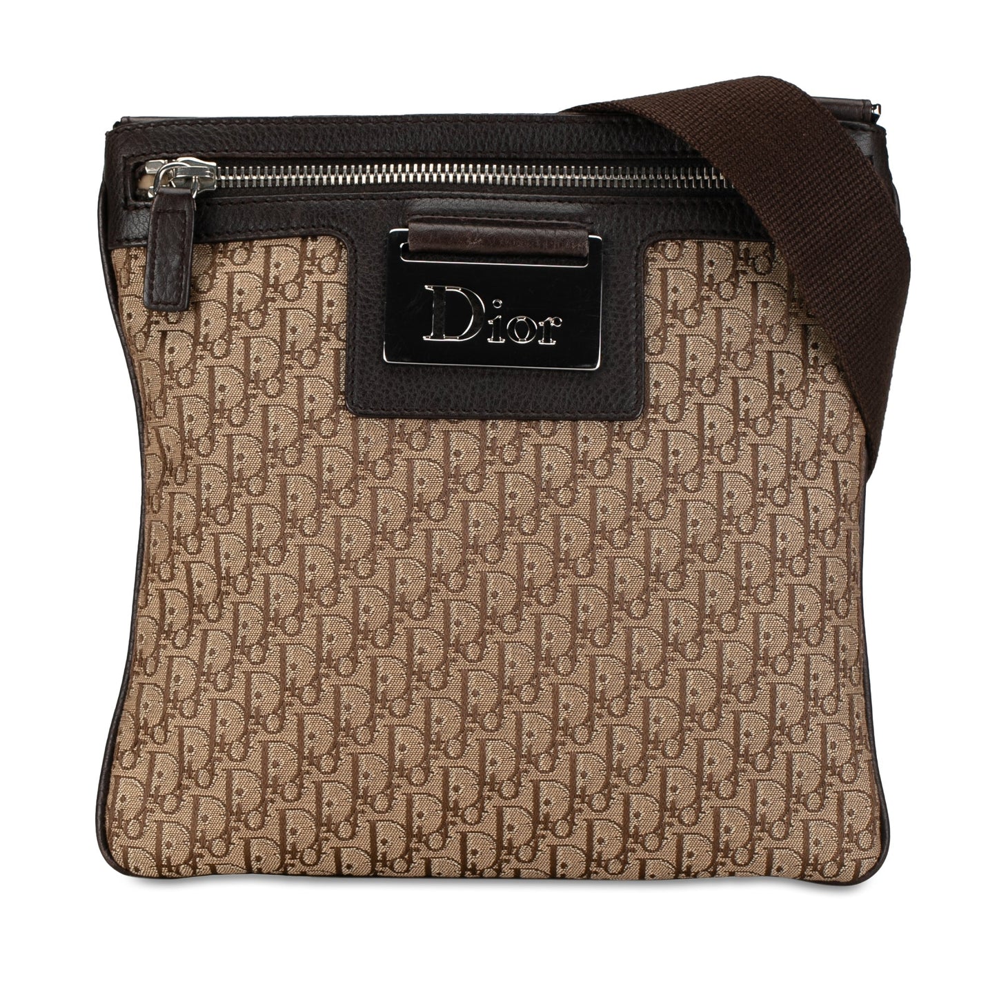 Dior Diorissimo Trotter Canvas Street Chic Crossbody Brown
