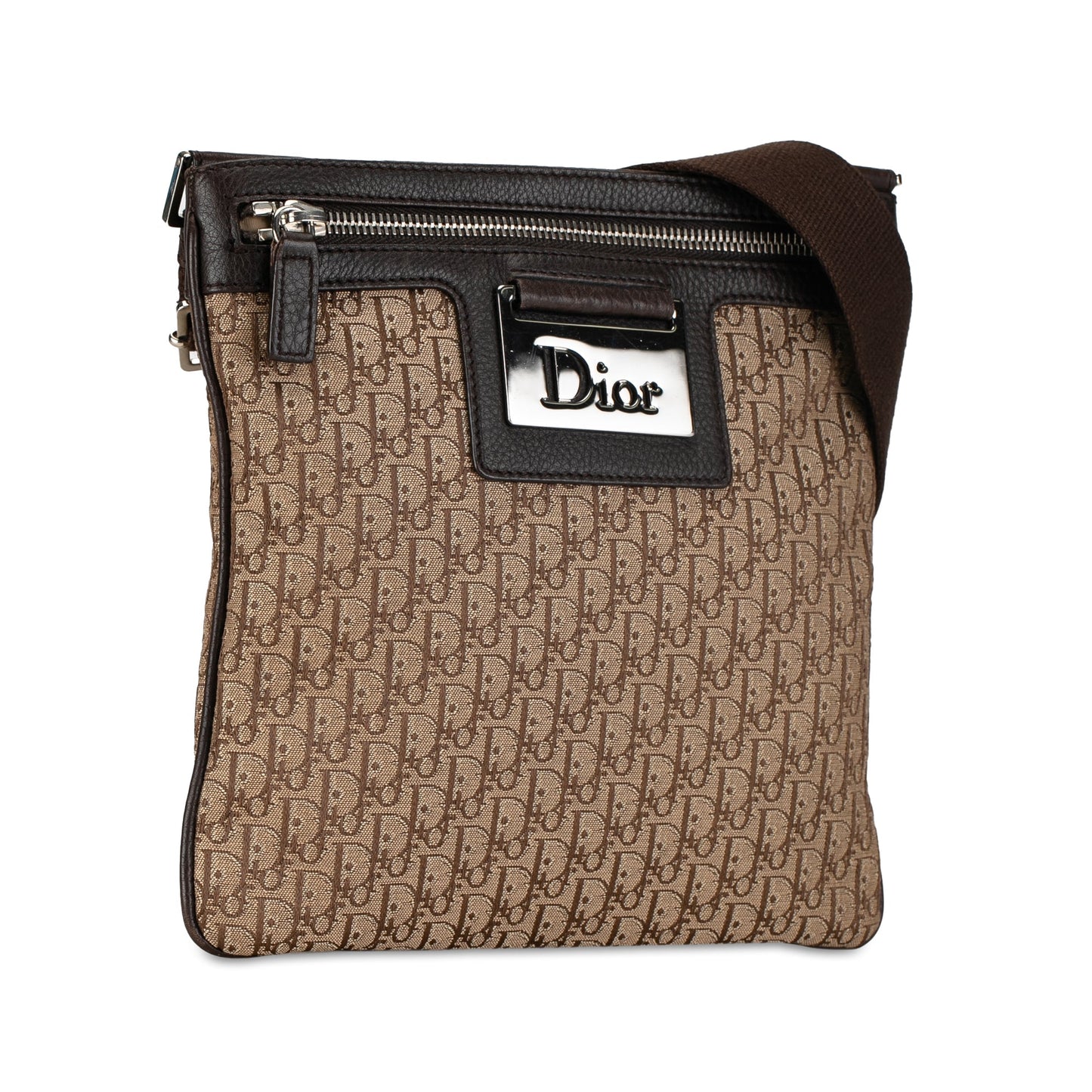Dior Diorissimo Trotter Canvas Street Chic Crossbody Brown