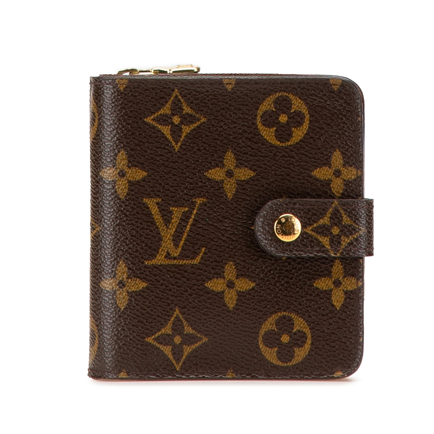 Louis Vuitton Monogram Bi-Fold Compact Wallet Brown