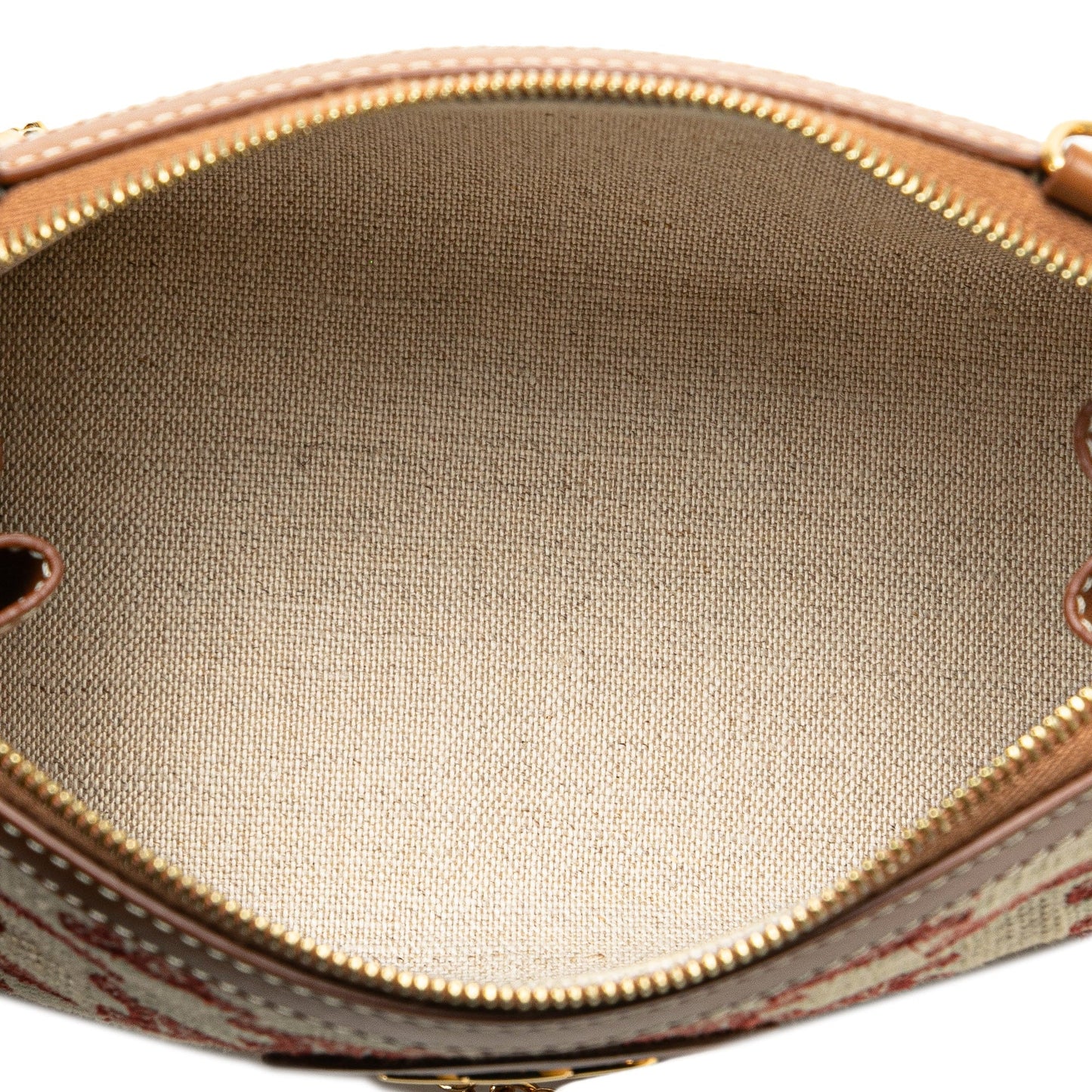 Celine Triomphe Embroidered Canvas Clutch On Chain Brown