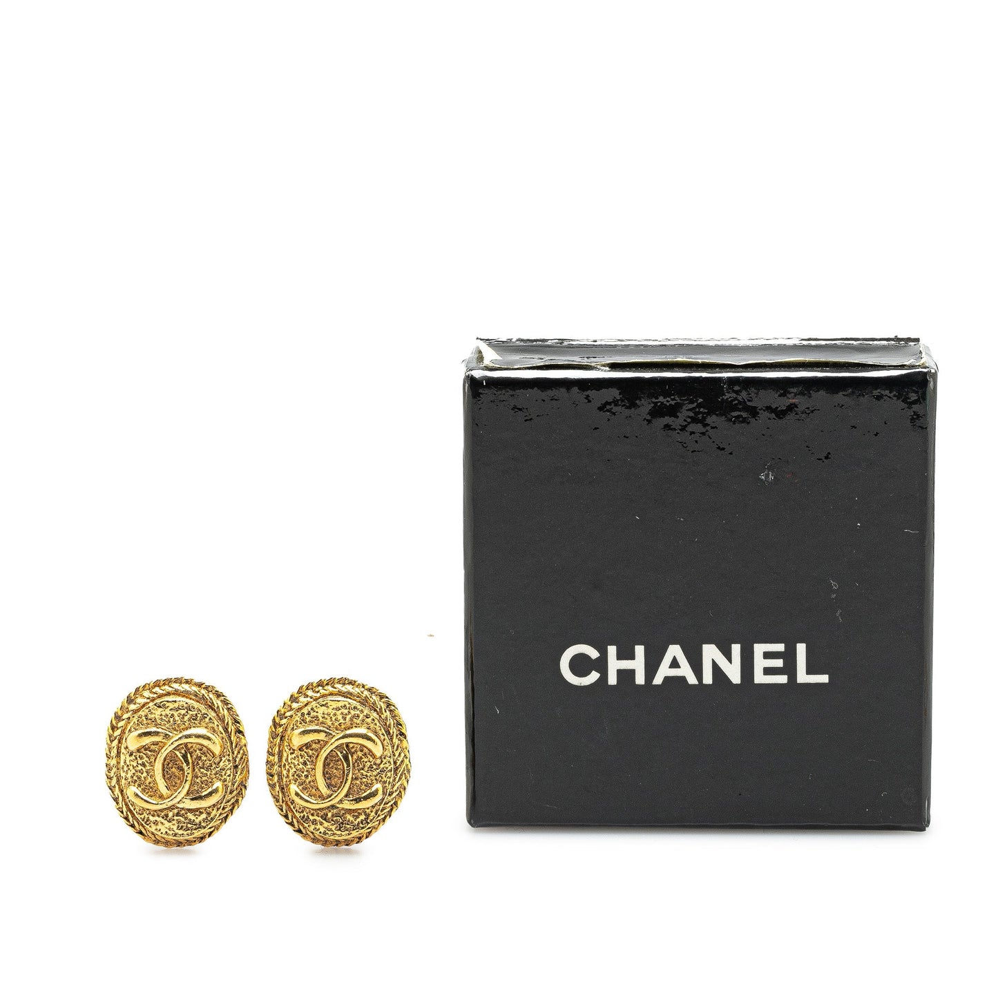 Chanel Gold Plated CC Clip On Earrings Gold