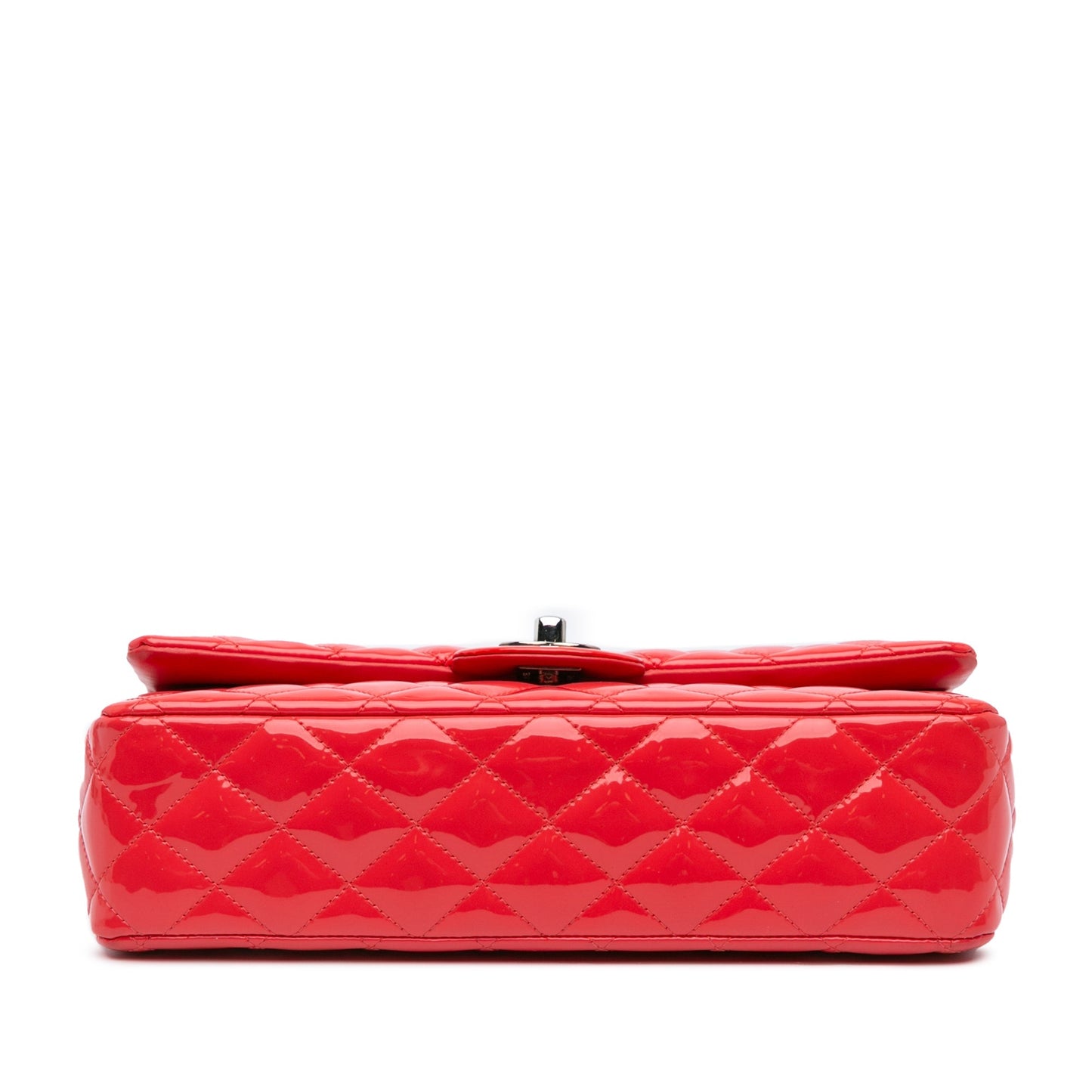 Chanel Medium Classic Patent Double Flap Red