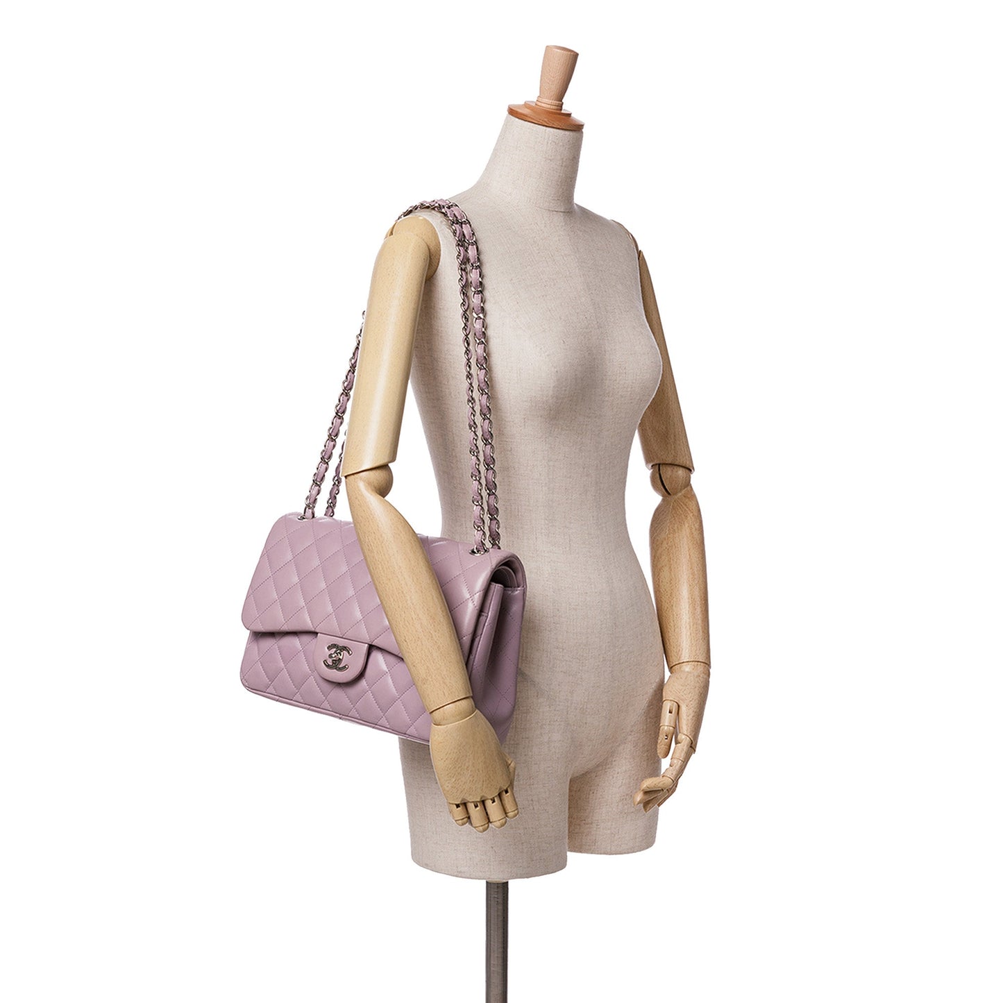 Chanel Jumbo Classic Lambskin Double Flap Purple